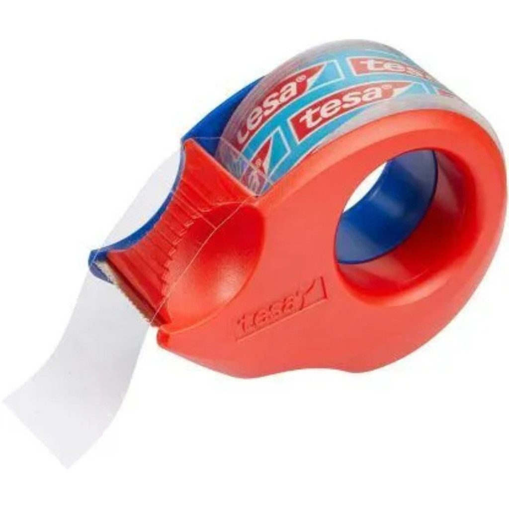 tesa Klebeband tesa Klebefilmabroller Mini-Abroller rot/blau (Packung, 1-St., tesa Klebefilmabroller Mini-Abroller) Lieferung inklusive: 1 Rolle kristall-klarer Klebefilm