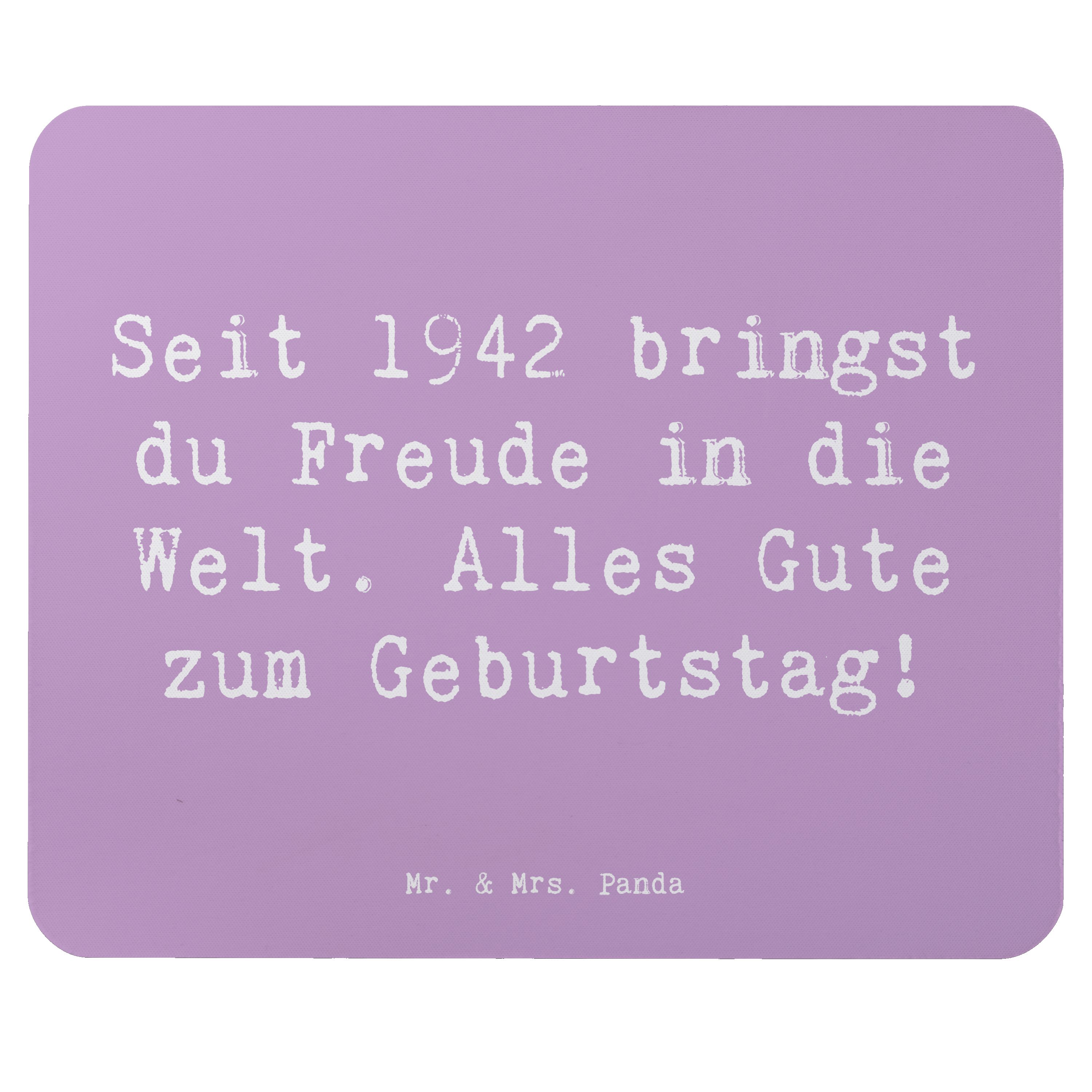 Mauspad Spruch 1942 Geburtstag Freude - Lavendeltraum - Geschenk, Jubeltag, B