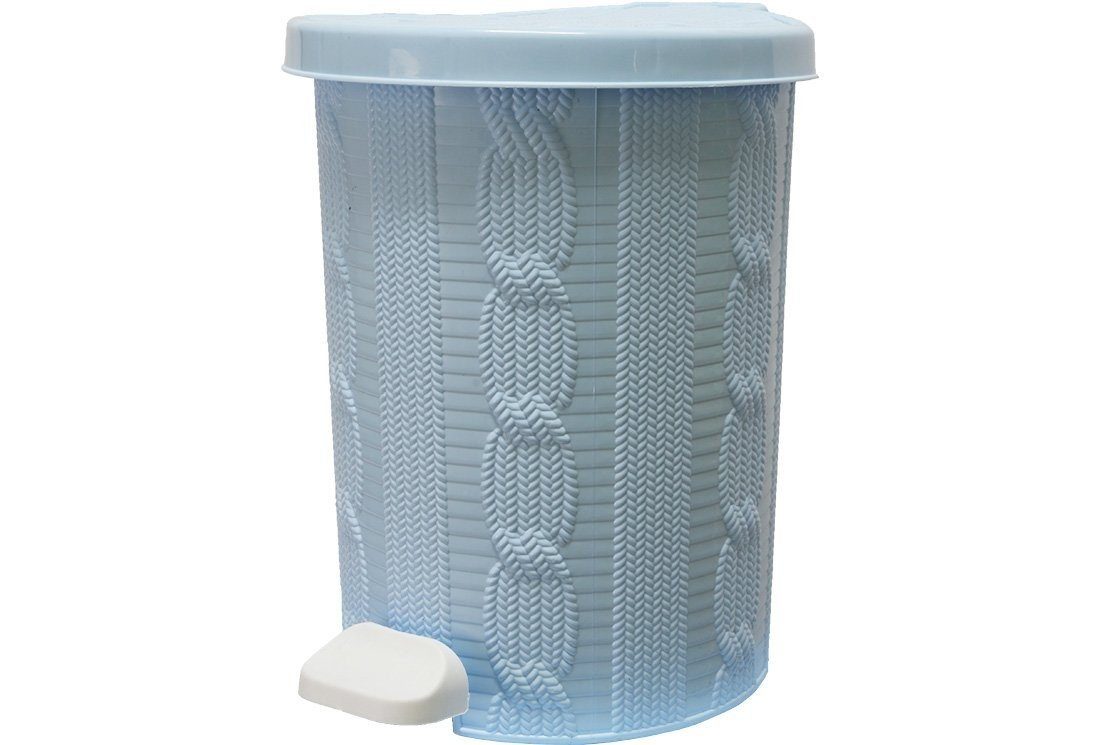 Violet Biomülleimer 3-er, Mülleimer-Set, Abfallbehälter, Im Strickerei-Design