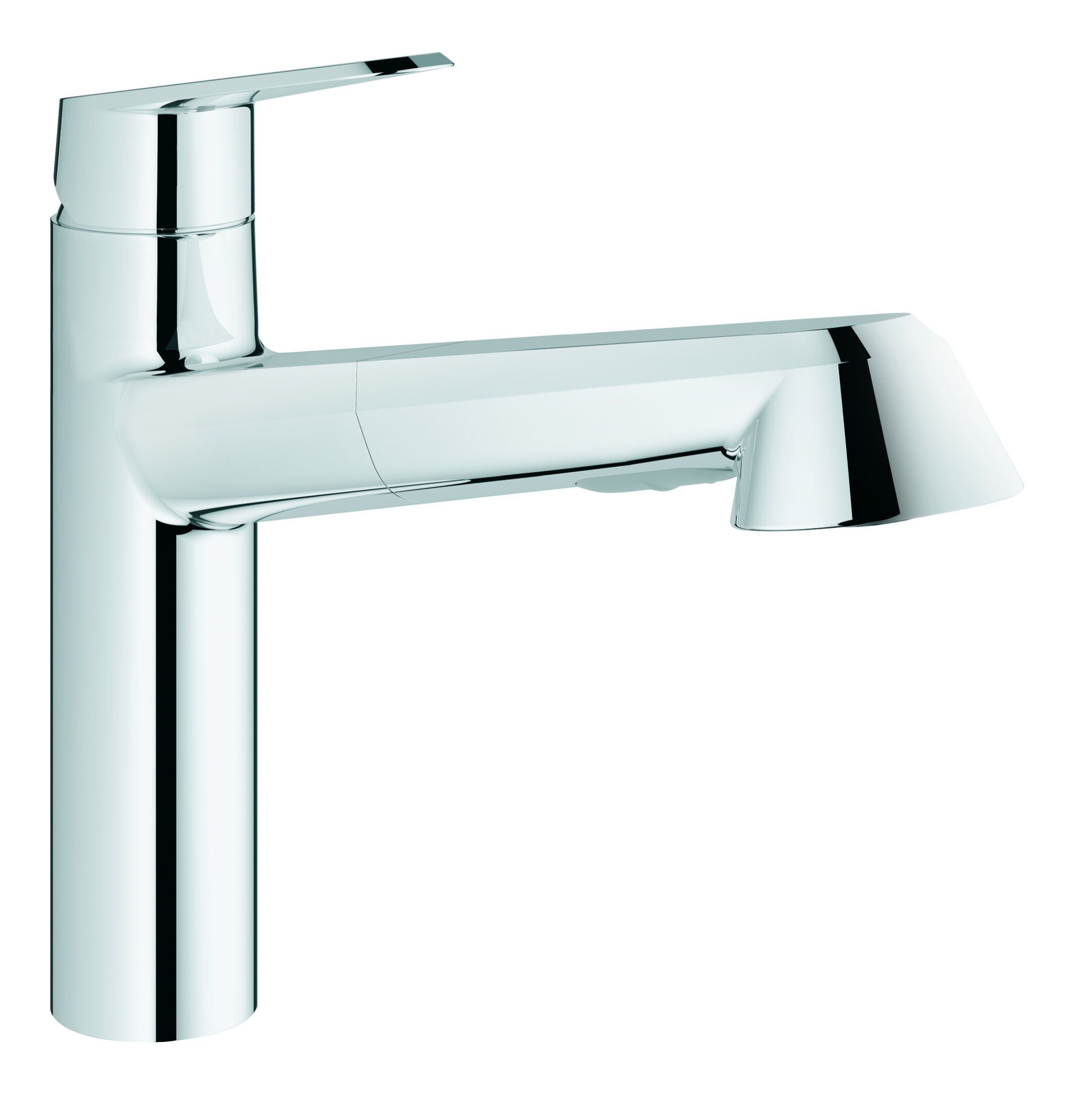 Grohe Küchenarmatur Eurodisc Cosmopolitan Einhand mit ausziehbarer Brause flacher Auslauf - Chrom