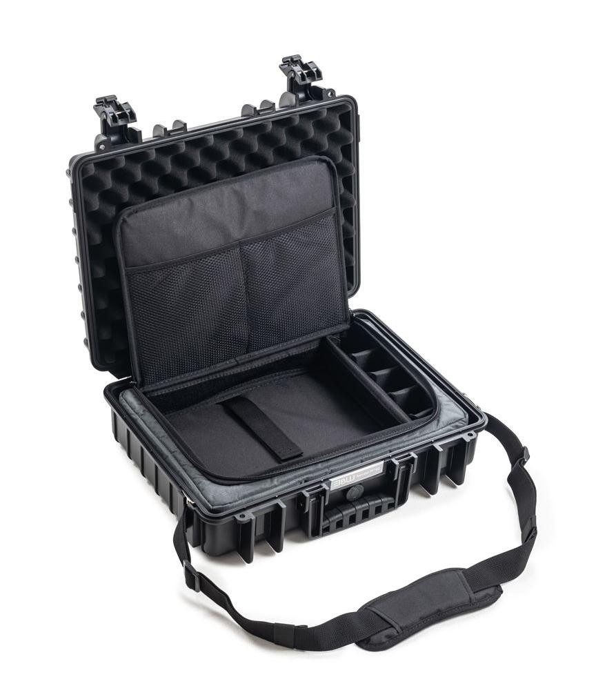 B&W International Fotorucksack B&W Media Set Case Typ 5040 mit Laptop Bag schwarz