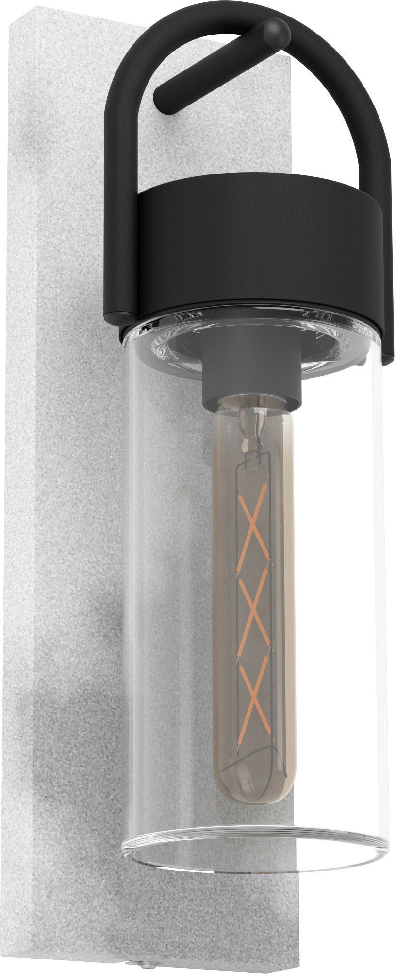 EGLO Deckenleuchte CARRARO, Leuchtmittel wechselbar, ohne Leuchtmittel, Deckenleuchte in grau und schwarz aus Stahl - exkl. E27 - 28W | Deckenlampen