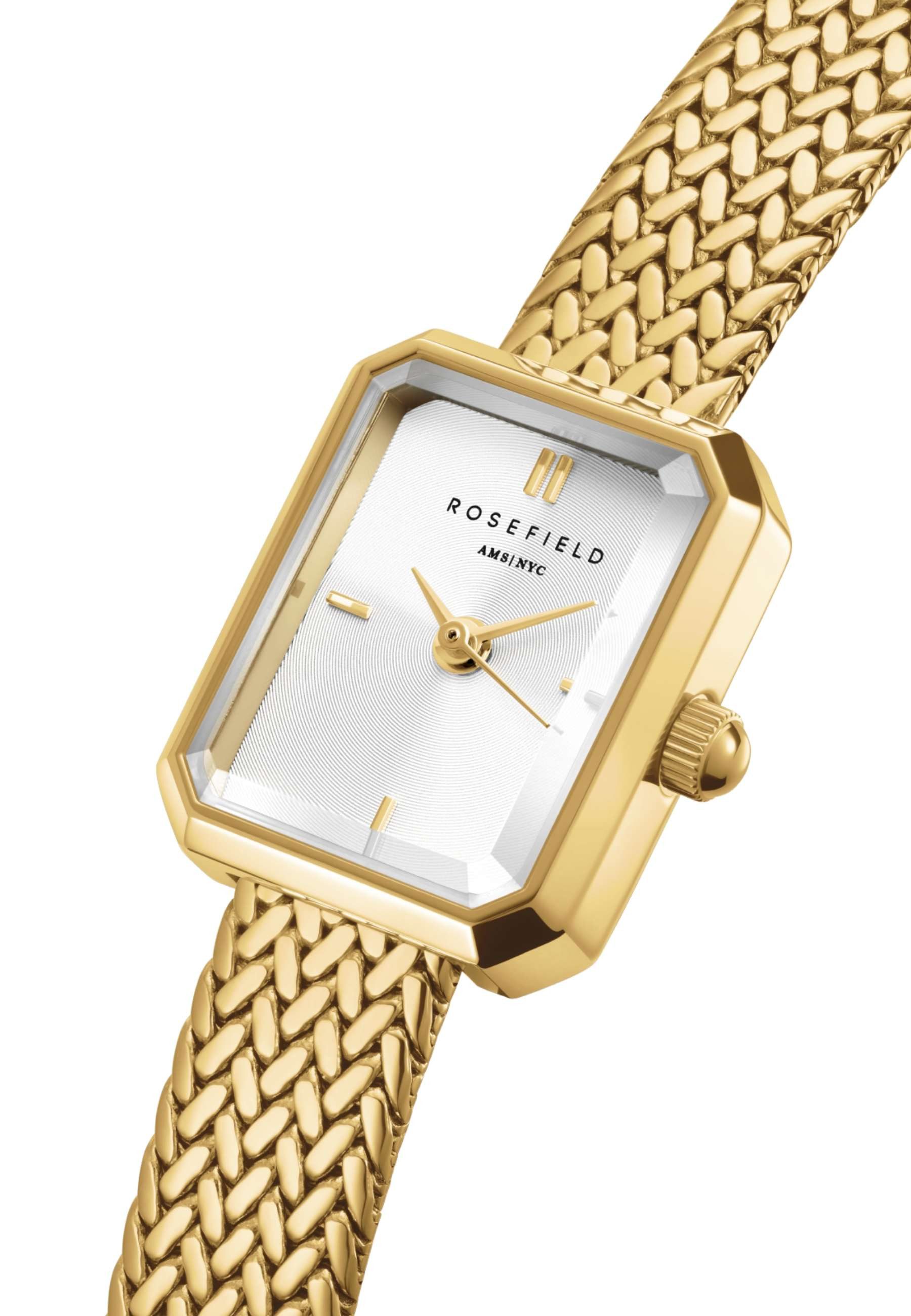 ROSEFIELD Quarzuhr ROSEFIELD Damenuhr Mini Octagon 18.5mm Goldfarben