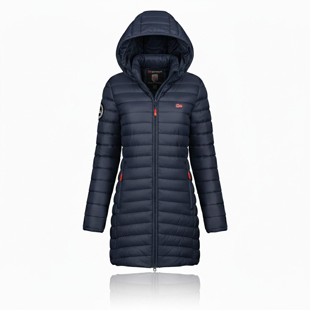 Geographical Norway Steppmantel Damen Outdoorjacke Lange Steppjacke Parka S-2XL