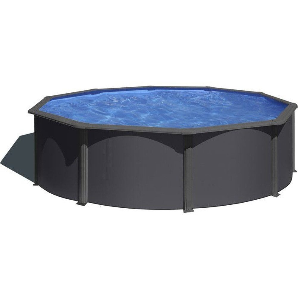 Gre Pool GRE - Rundes Stahlschwimmbecken Ø 3,70 m x H: 1,22 m