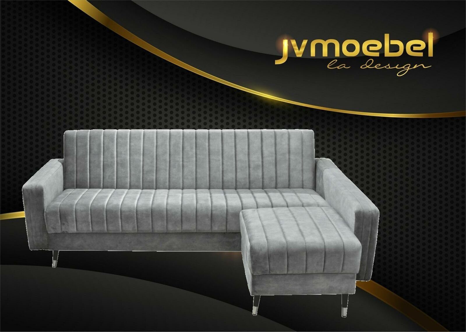 JVmoebel Ecksofa, Design Eck Luxus Garnitur Polster Couchen Sofa Eckcouch Grau