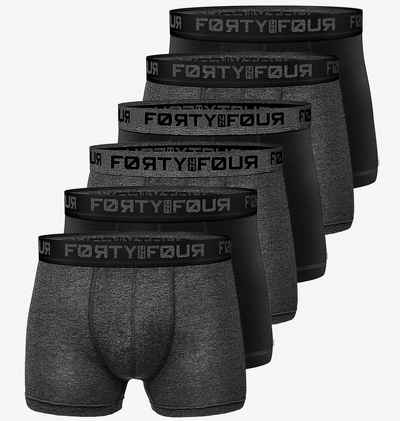 FortyFour Боксерские мужские трусы, боксерки Herren Männer Unterhosen Baumwolle Premium Qualität perfekte Passform (Vorteilspack, 6er Pack) S - 7XL