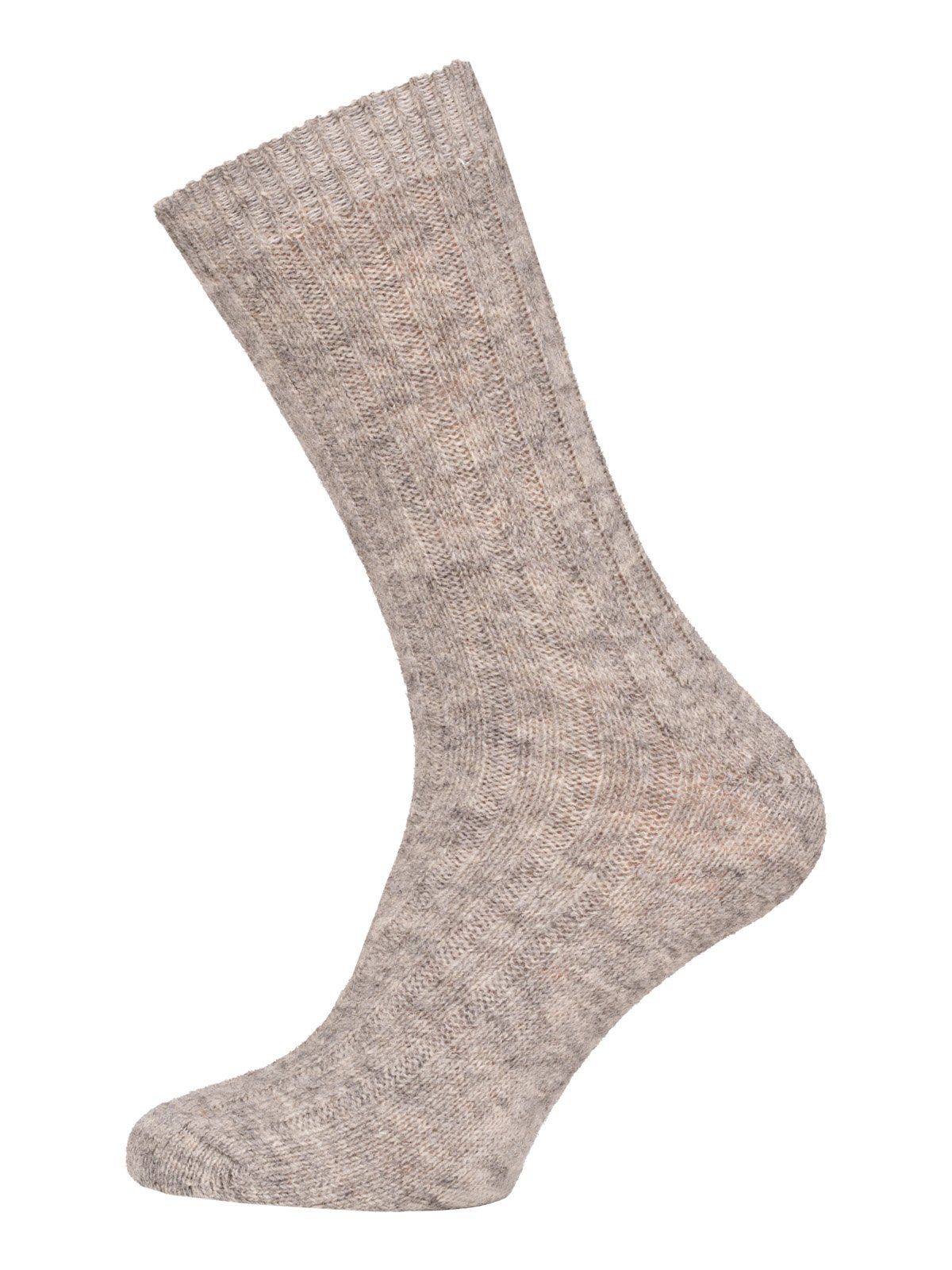 HomeOfSocks Socken Wollsocken aus 95% Wolle (Alpakawolle & Schurwolle) Grau