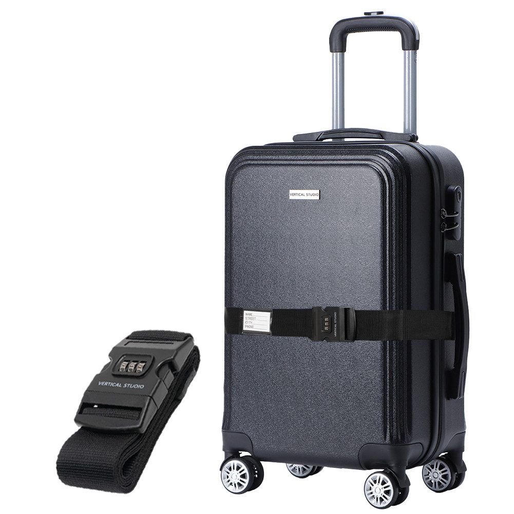 VERTICAL STUDIO Trolley Koffer mit Koffergurt, 4 Rollen