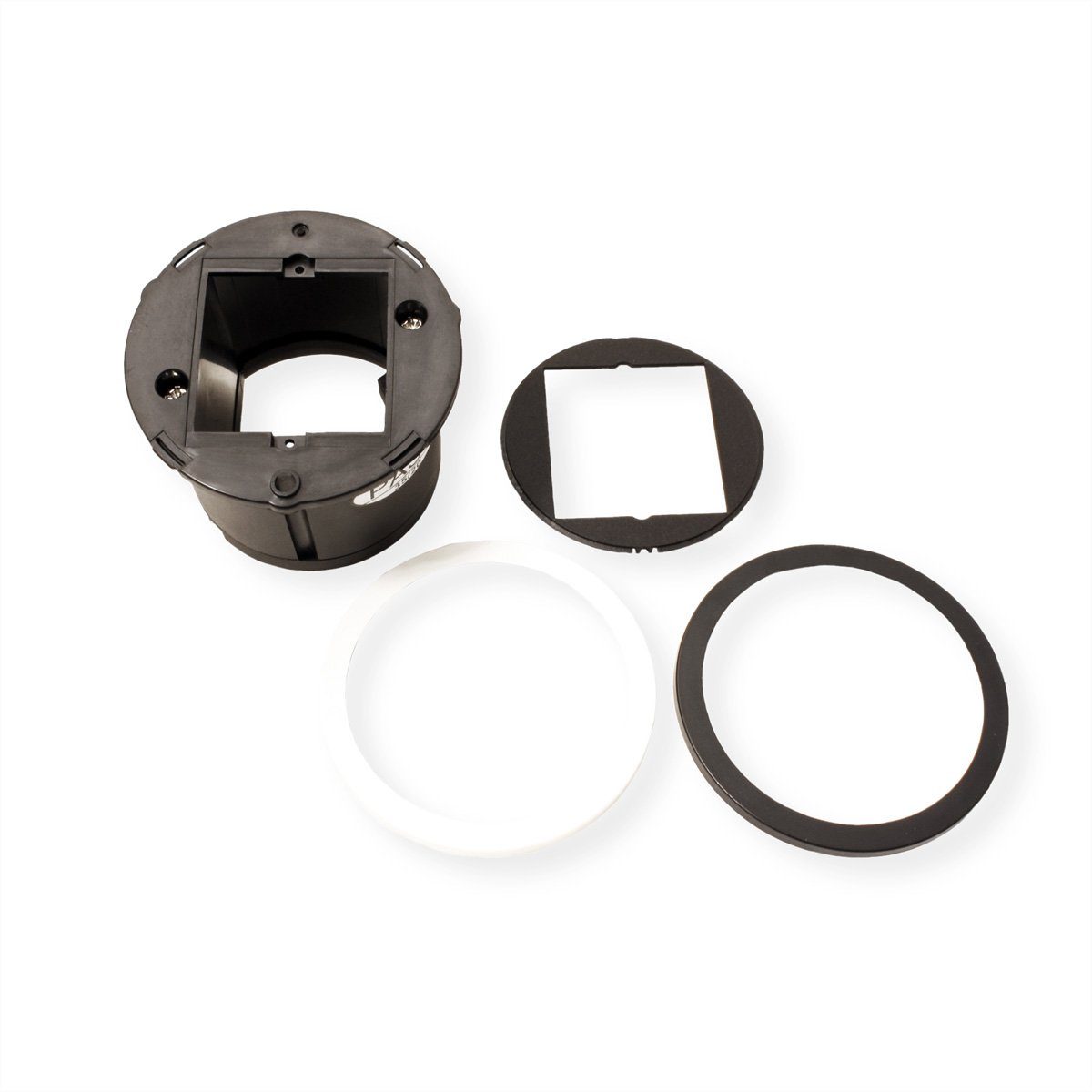 Bachmann PIX 1x ABD mit Zierringen in Weiß und Schwarz Einbau-Tischsteckdosenleiste, 926.010