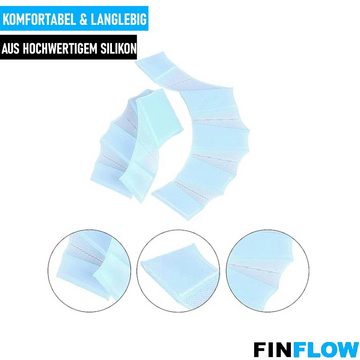 MAVURA Flosse FINFLOW Silikon Schwimmhandschuhe Schwimmhäute für Finger, Schwimmflossen Handschuhe Schwimmpaddel [2er Set]