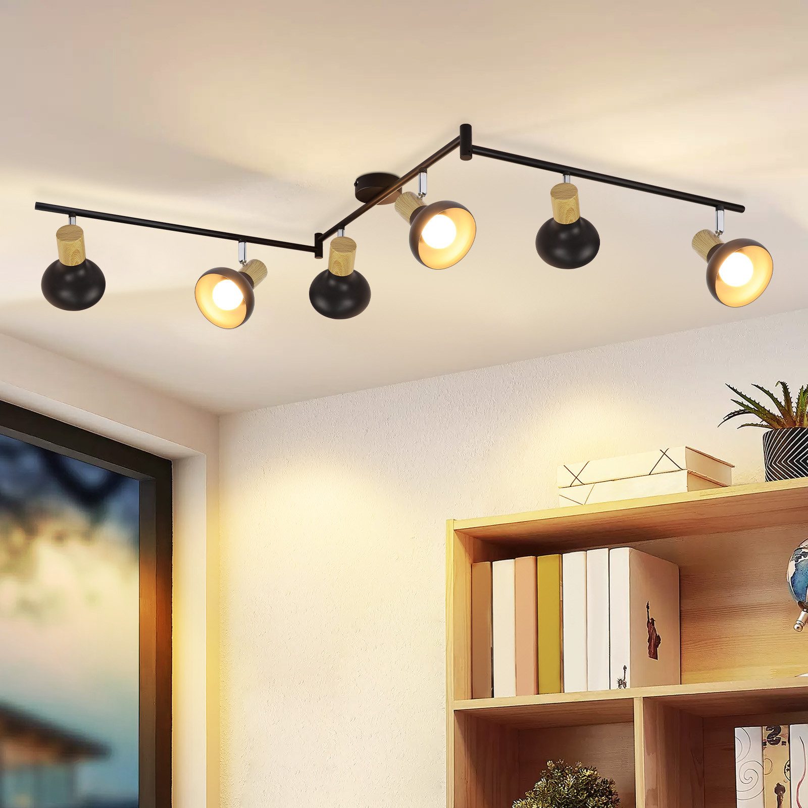 Nettlife Deckenstrahler Vintage E14 Innen 350°Schwenkbar Weiß Deckenlampe F günstig online kaufen