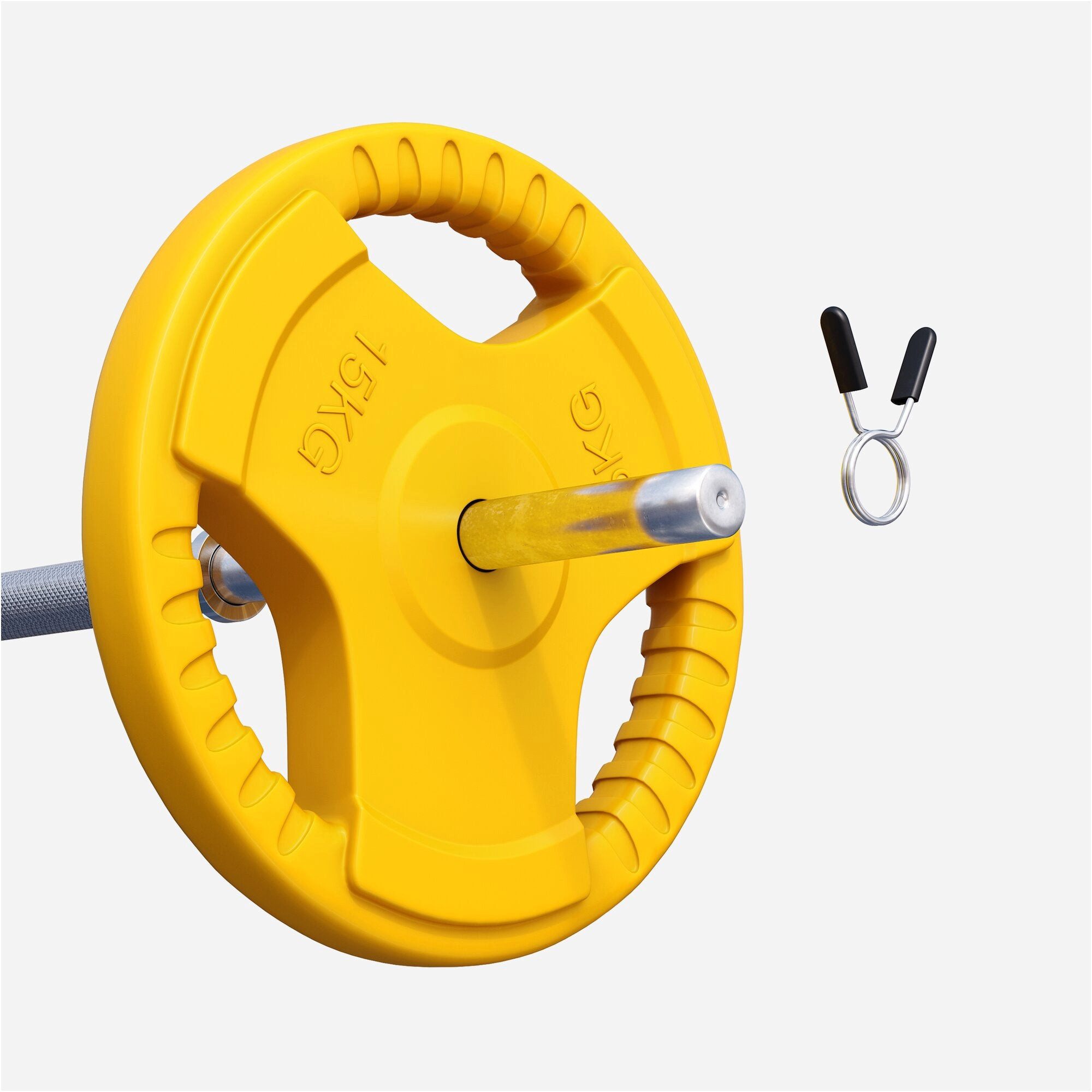 GORILLA SPORTS Hantelscheibe Hantelscheibe 30/31 mm Gummi Gripper 1,25-25 KG, 15 kg, (1-tlg)