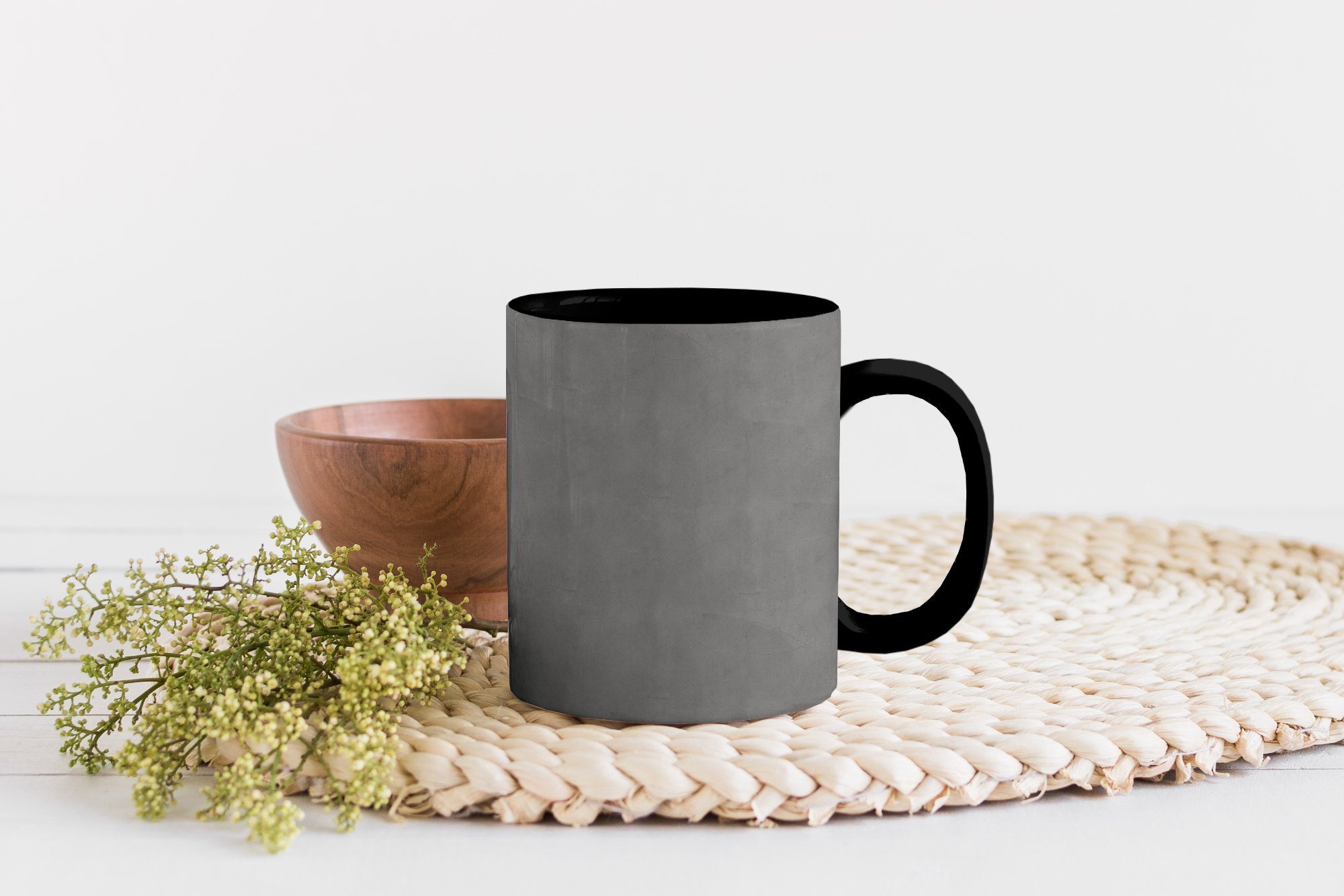 Keramik, Kaffeetassen, Geschenk MuchoWow Farbwechsel, Beton Zaubertasse, - Teetasse, Tasse Muster, - Textur