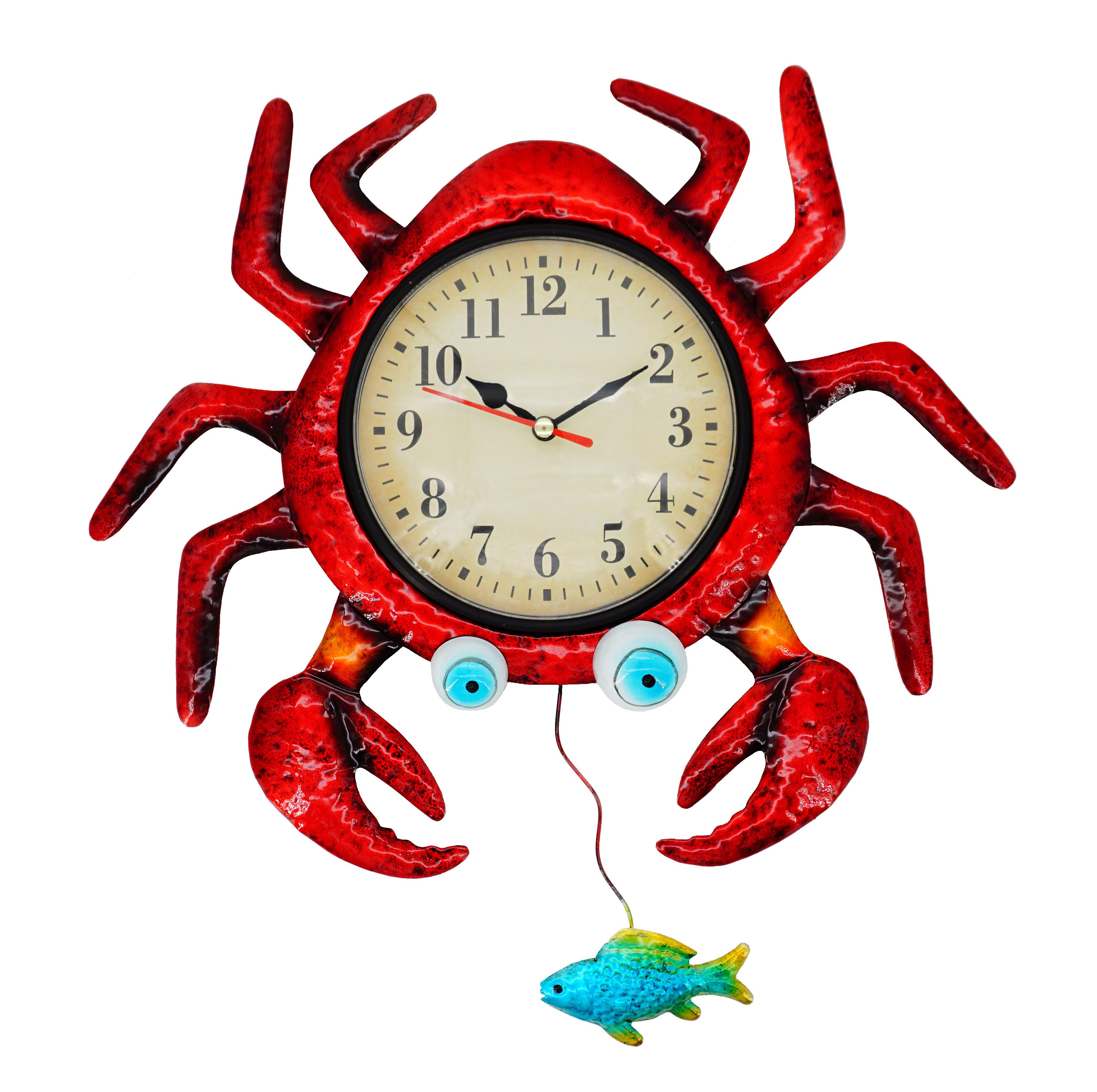 abc HOME Wanduhr Krebs ‍, Dekopendel, Metall, batteriebetrieben, 45 cm günstig online kaufen