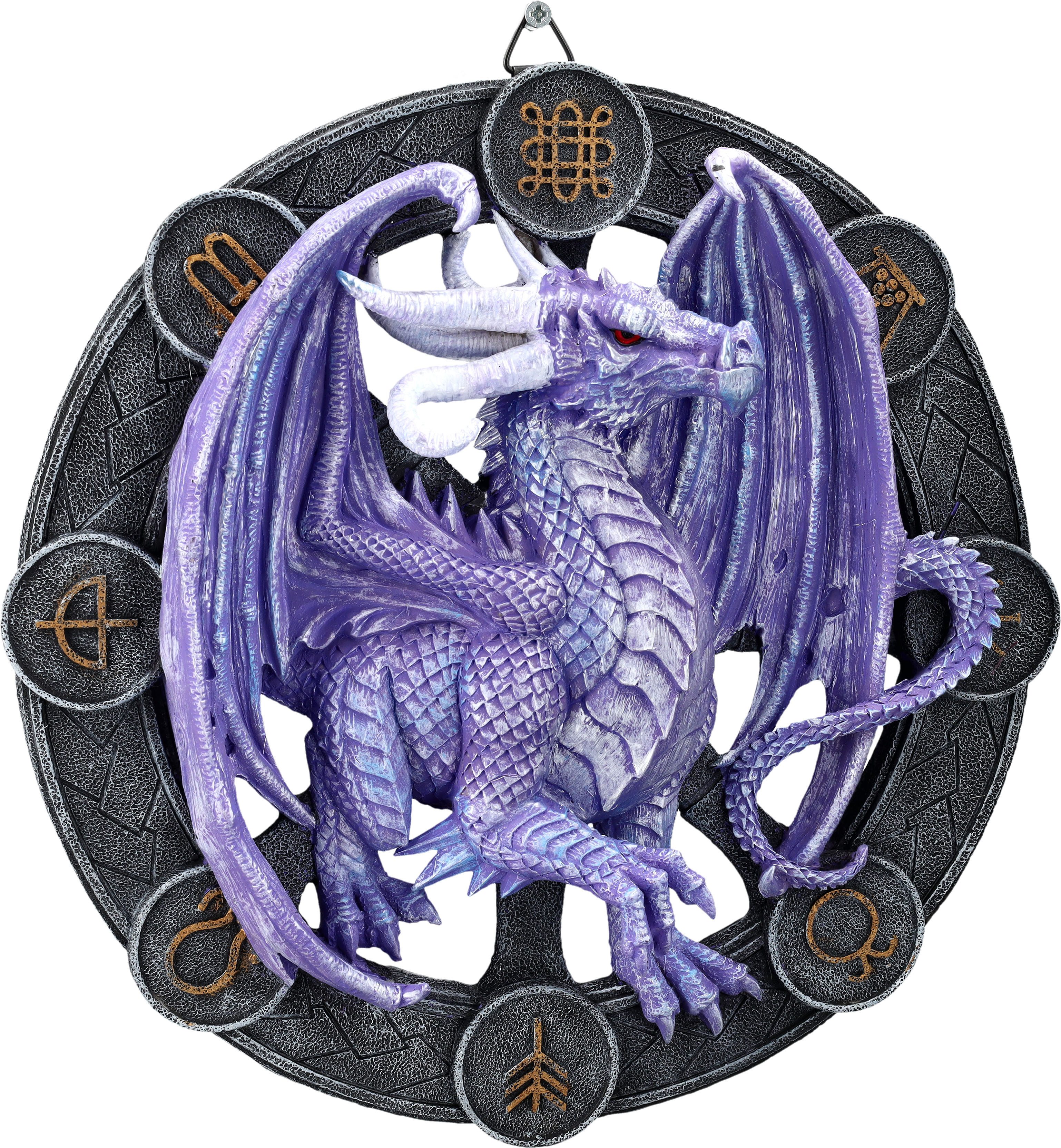 Wanddekoobjekt Wandrelief - Drache Ostara by Anne Stokes - Wandbehang Dekoobjekt Deko