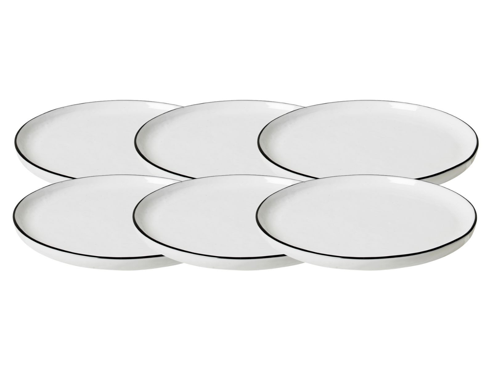 Broste Copenhagen Teller-Set SALT Dessertteller 18cm Set6, Porzellan