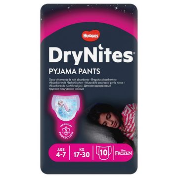 HUGGIES Windeln DryNites Nacht-Windeln Mädchen 4-7 J. (17-30kg), 30 Stk, Bettnässen