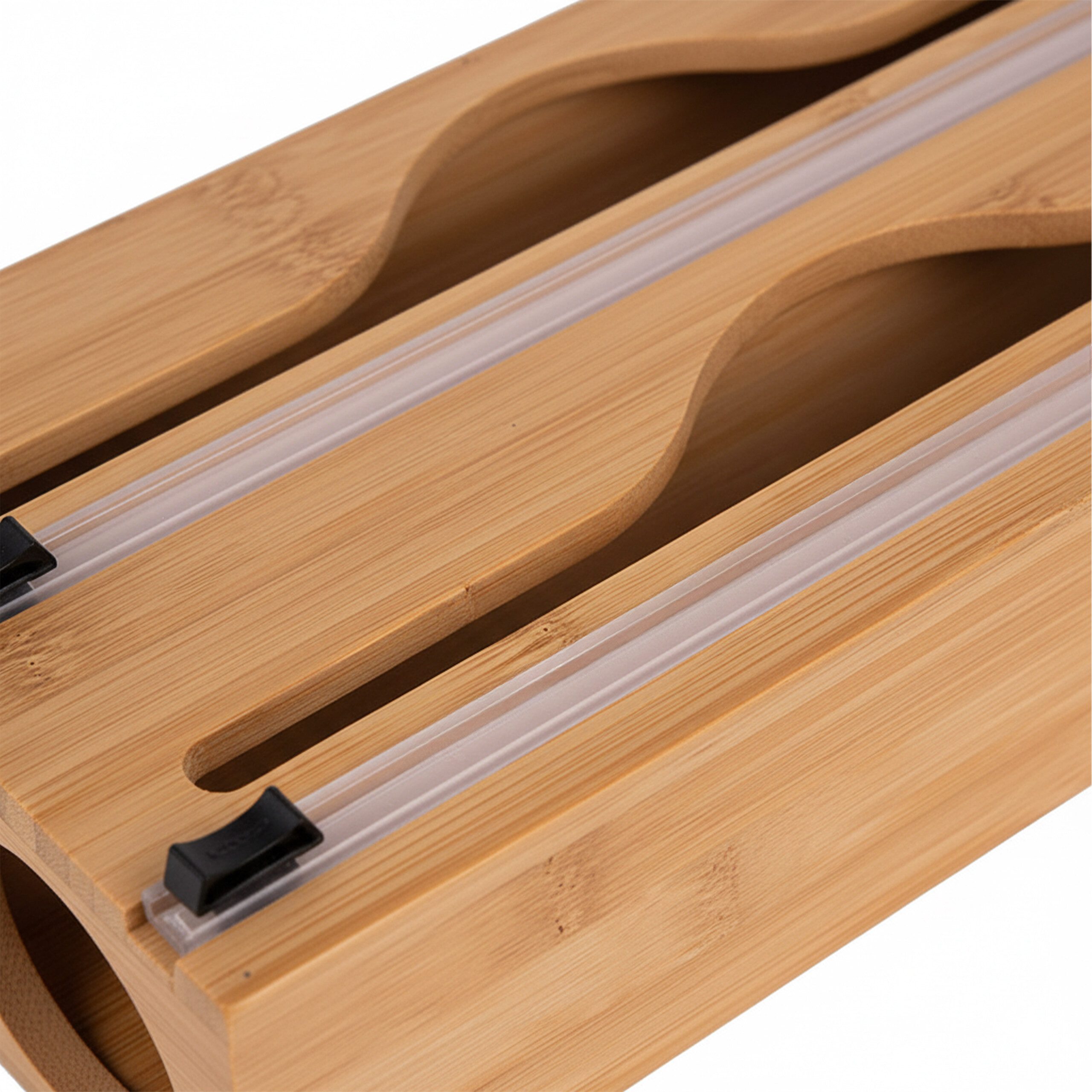 relaxdays Folienspender aus Bambus, 2