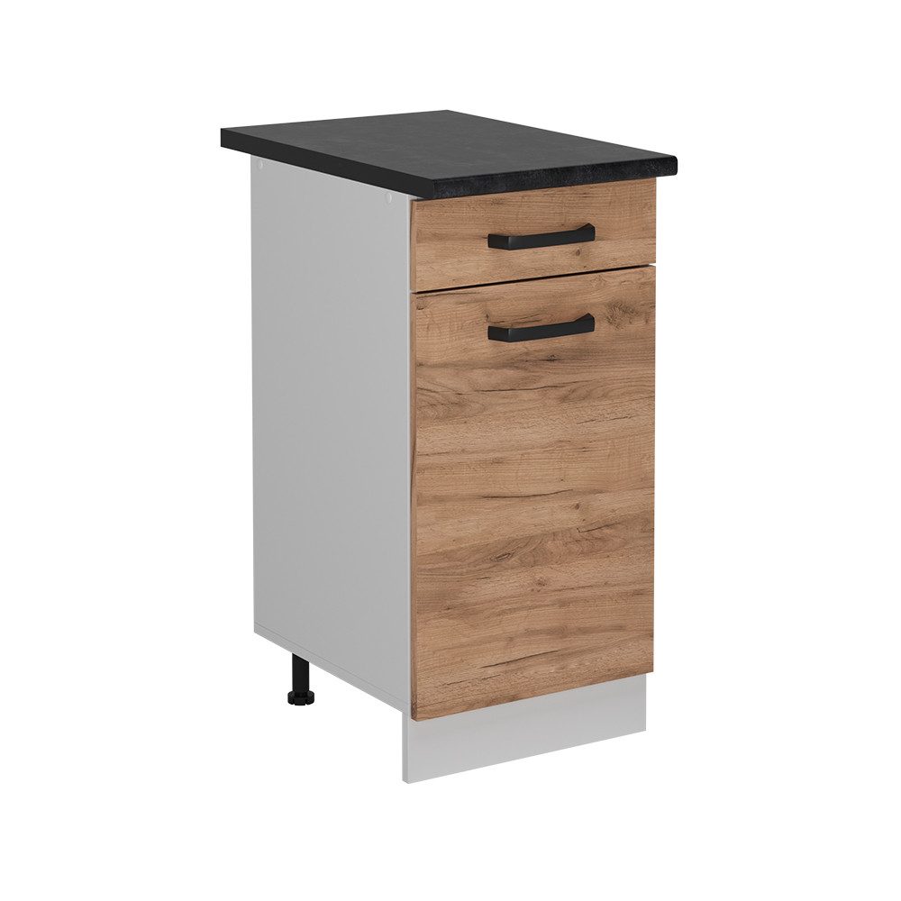 Vicco Unterschrank R-Line, Goldkraft Eiche/Weiß, 40 cm AP Anthrazit (1-St)