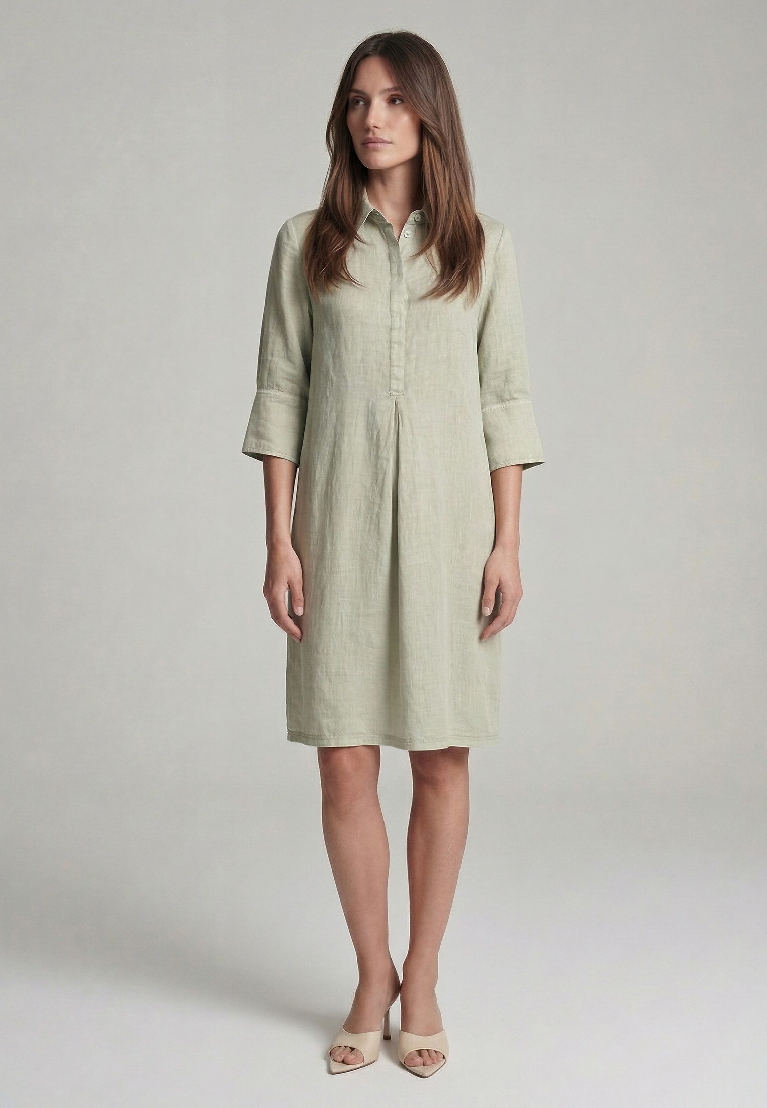 MARC AUREL Midikleid mit Hemdkragen