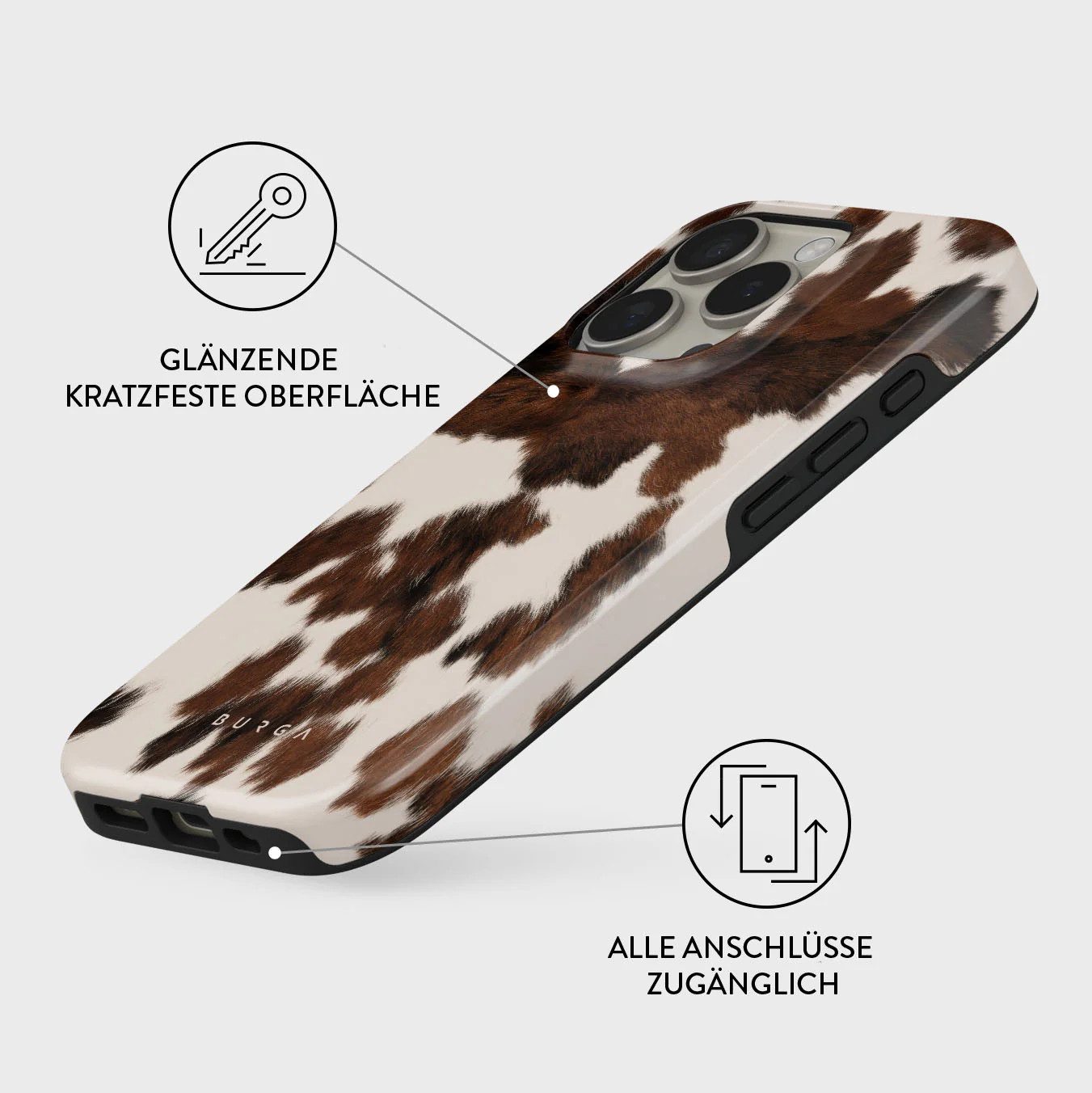 BURGA Handyhülle BURGA Tough Hülle für Apple iPhone 16 Pro mit MagSafe kompatibel 6,3 Zoll, Hardcase Backcover Stoßfest mit MagSafe Apple iPhone 16 Pro
