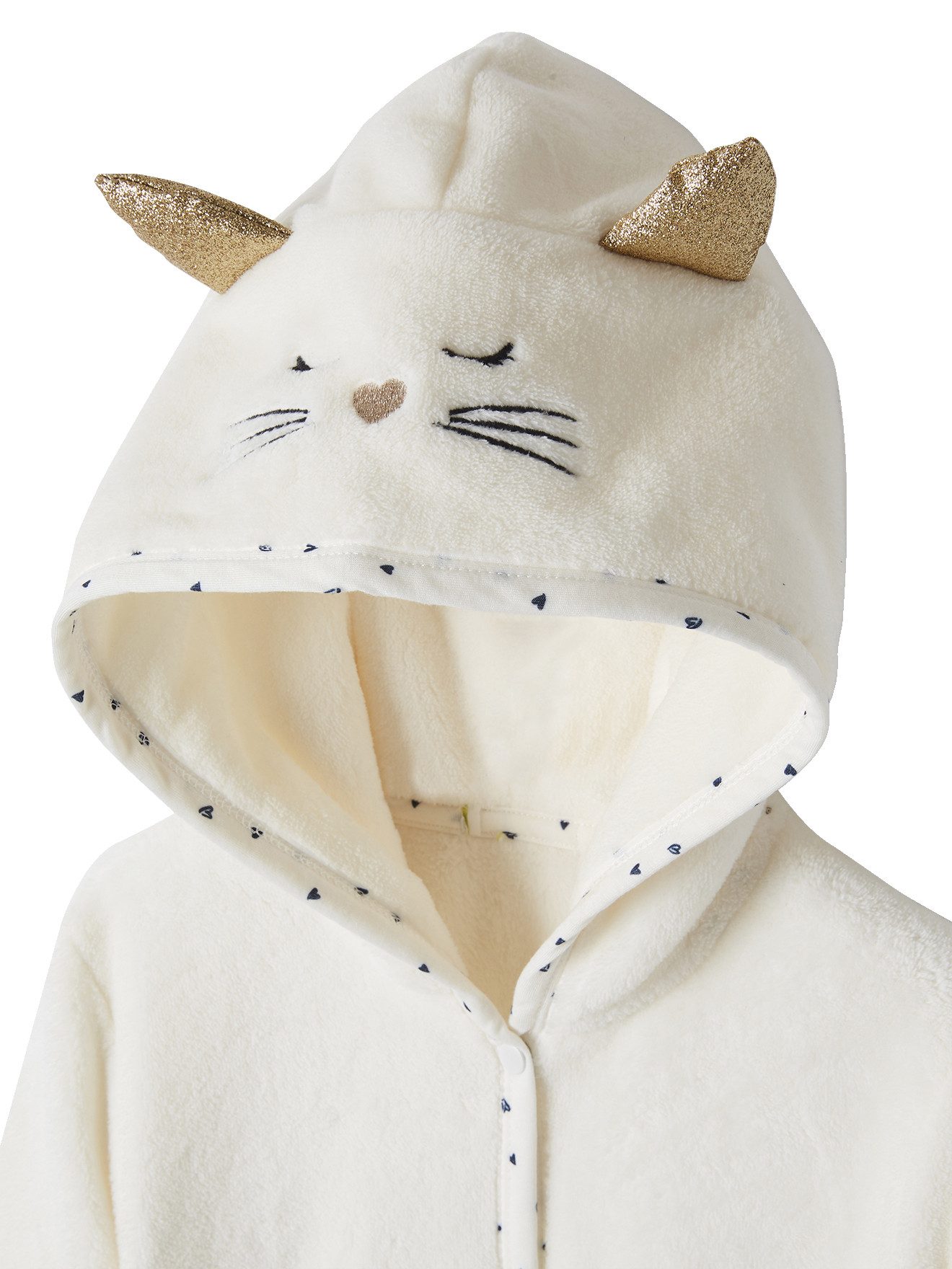 vertbaudet Morgenmantel Mädchen Morgenmantel aus Plüsch KATZE, Polyester – Bild 5 von 5