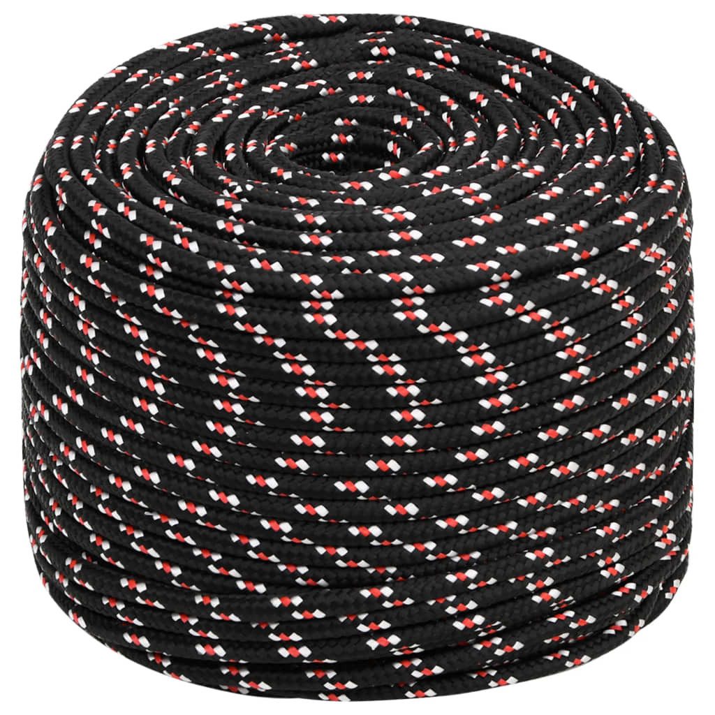 Bootsseil Schwarz 6 mm 25 m Polypropylen Seil