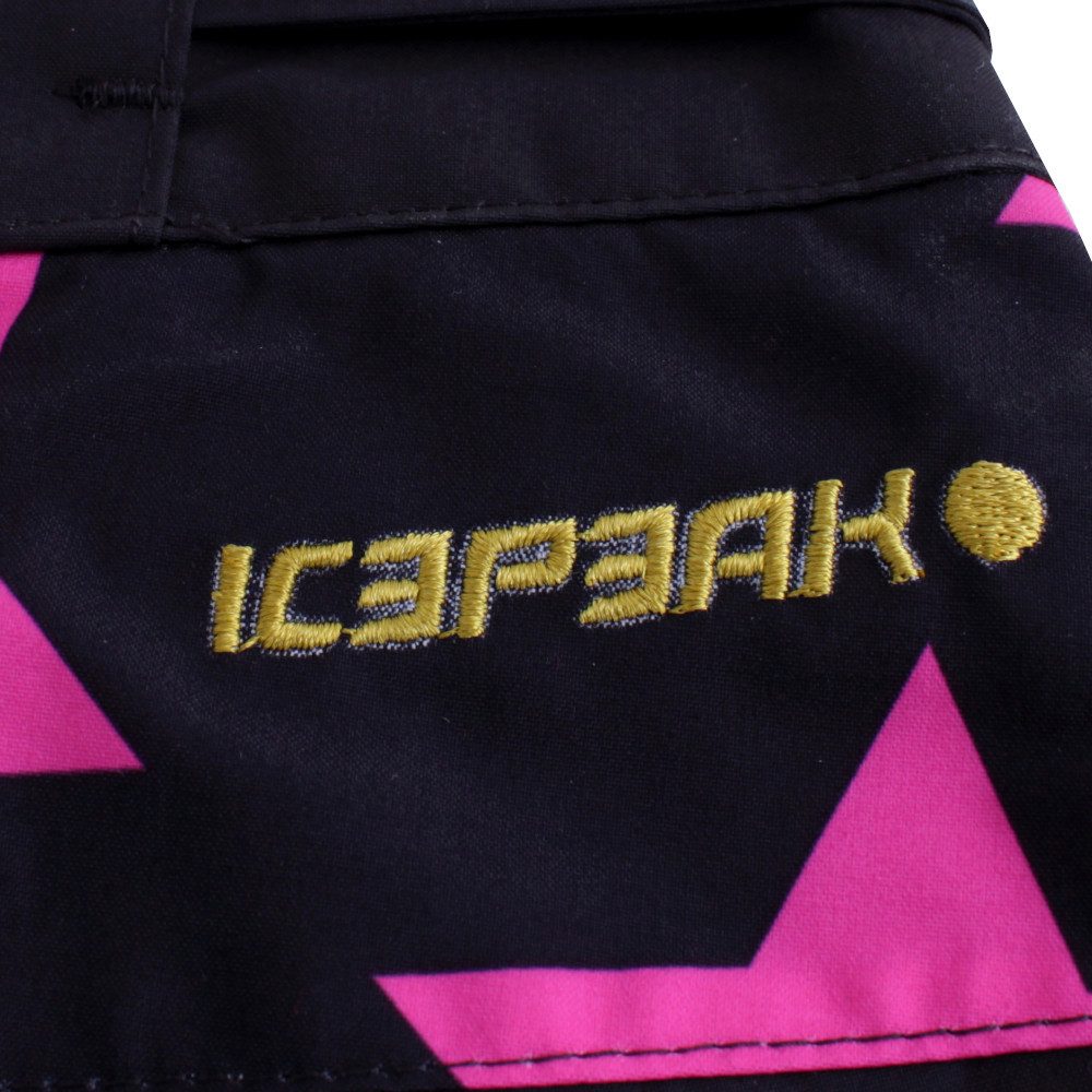 Icepeak Skihose Clearfield Winterhose Snowboardhose Kontrastfarbenes Sternen Design, Schneefang, erhöhter Bund