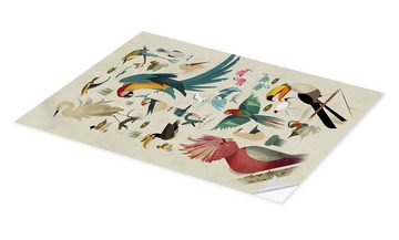 Posterlounge Wandfolie Dieter Braun, Vögel, Kinderzimmer Vintage Kindermotive