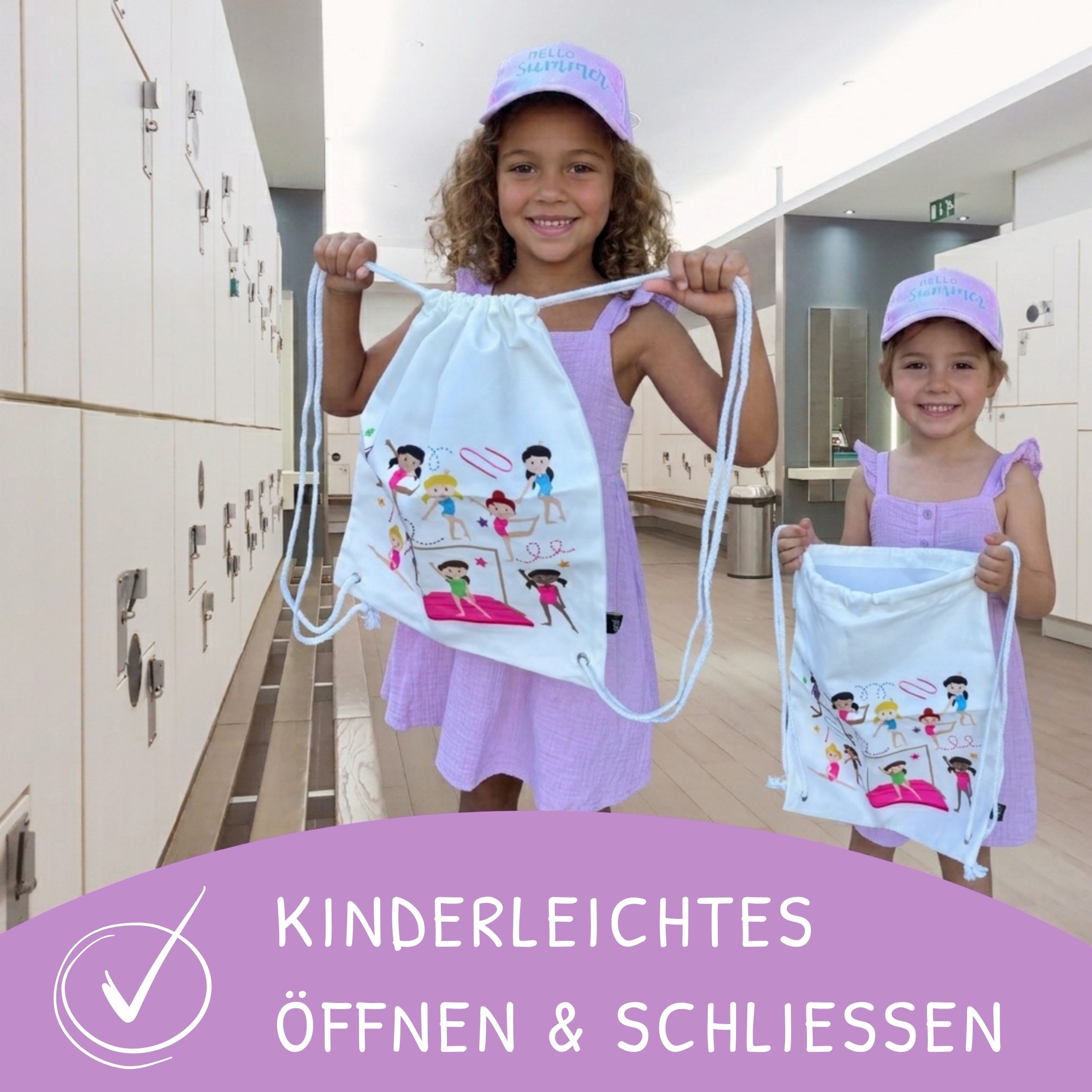 HECKBO Turnbeutel Kinder Turnbeutel 80% Baumwolle verschiedene Motive – Bild 5 von 5