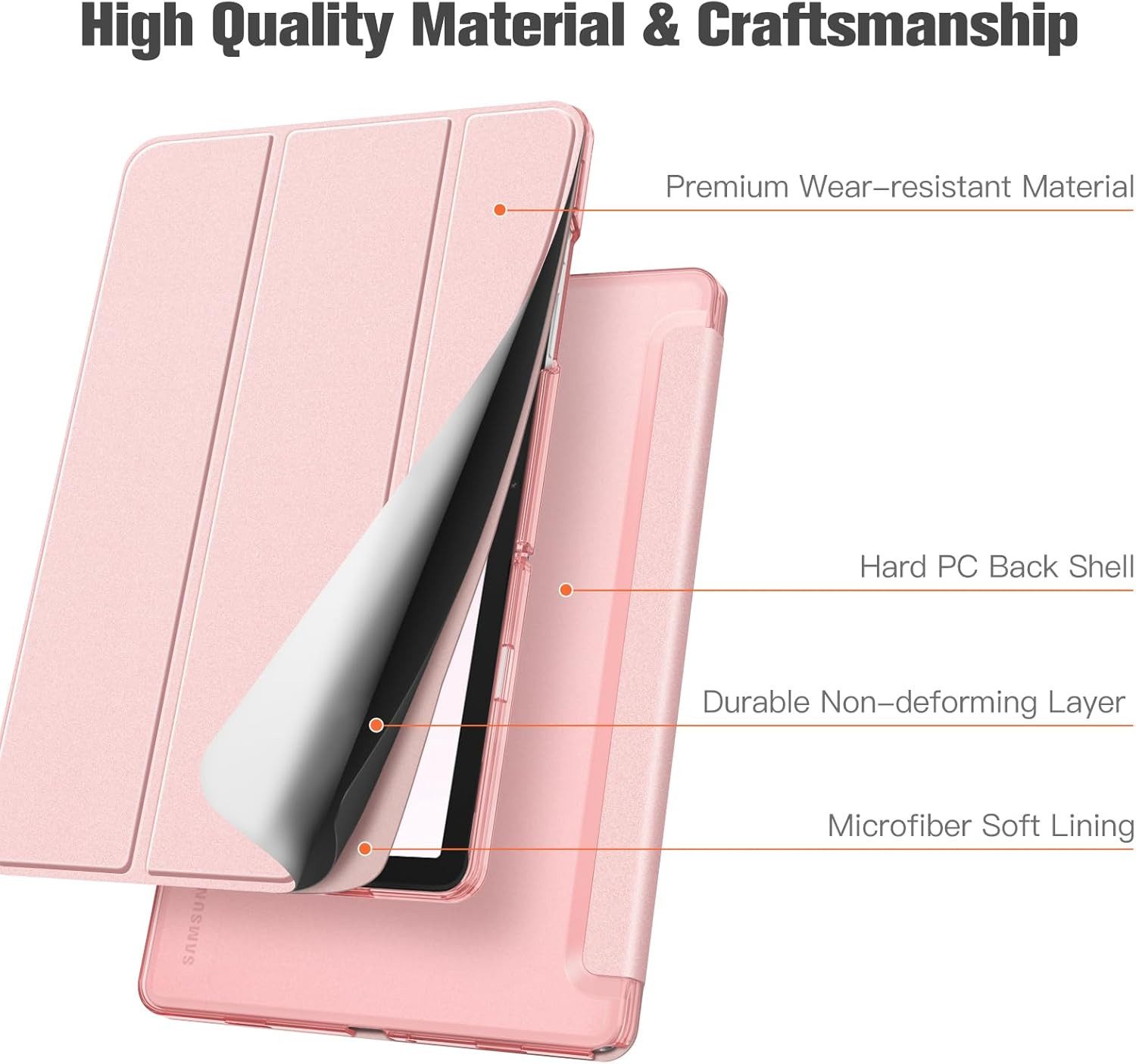 Fintie Tablet-Hülle für Samsung Galaxy Tab A11+ Plus 11" 2025 / Tab A9+ Plus 11 Zoll 2023 11 Zoll, Ultradünn Schutzhülle mit Translucent Rückseite in Matt-Optik – Bild 5 von 5