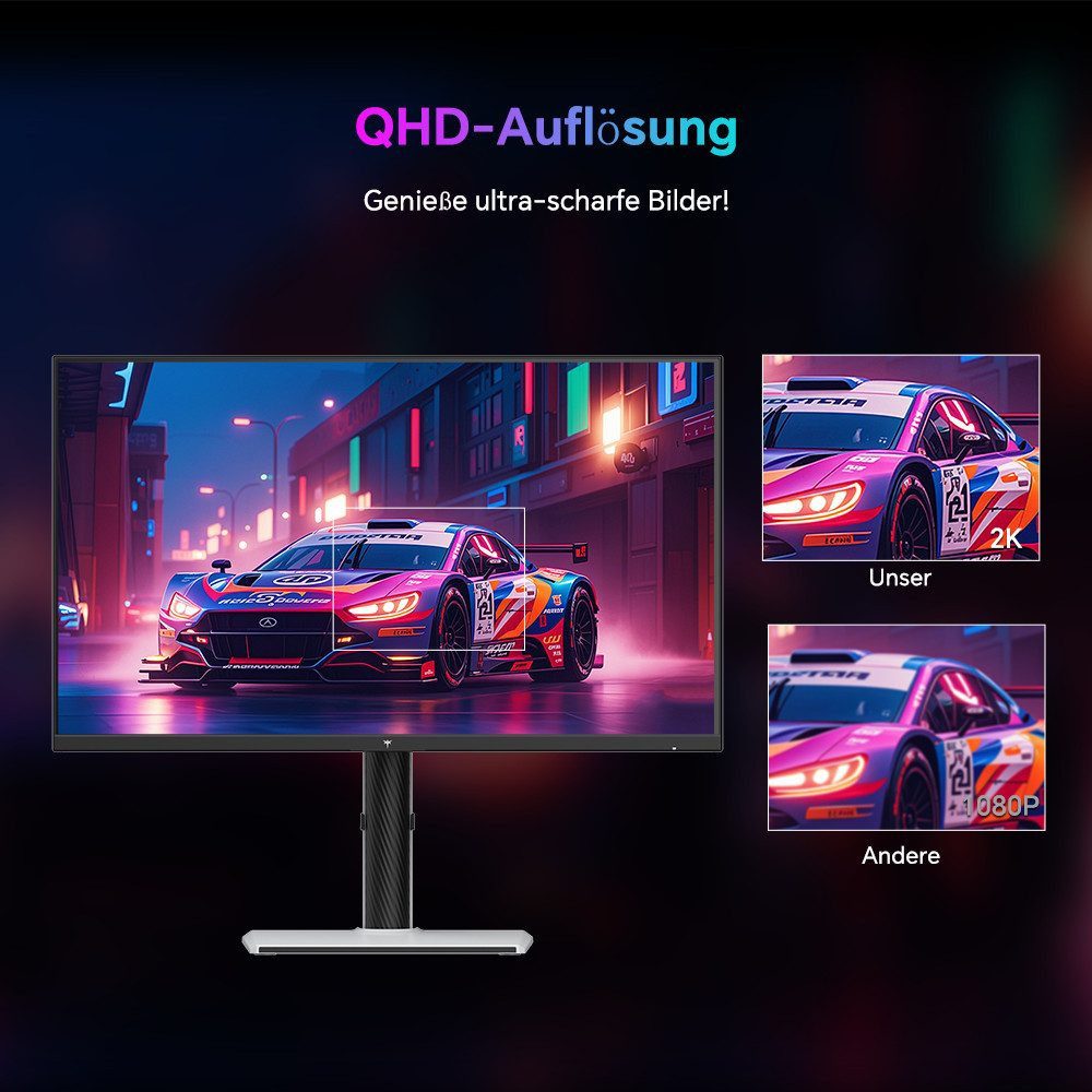KTC H27T6 Gaming-Monitor (68,58 cm/27 ", 2560 x 1440 px, QHD, 1 ms Reaktionszeit, 210 Hz, Fast IPS)