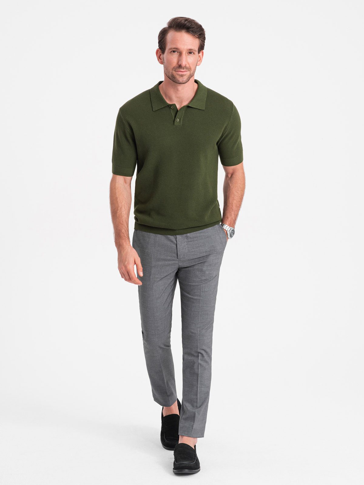 OMBRE Poloshirt Poloshirt aus Strukturstrick für günstig online kaufen
