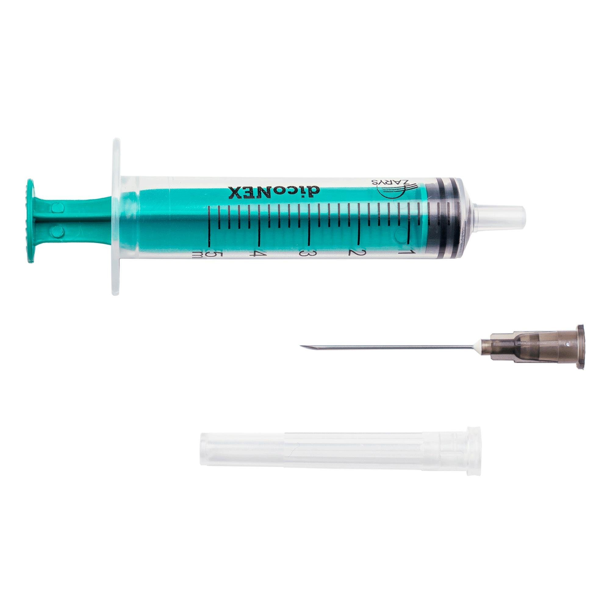 Zarys Einwegspritze 100x Zarys dicoNEX SN Einwegspritze 5ml mit Kanüle, (100-St)