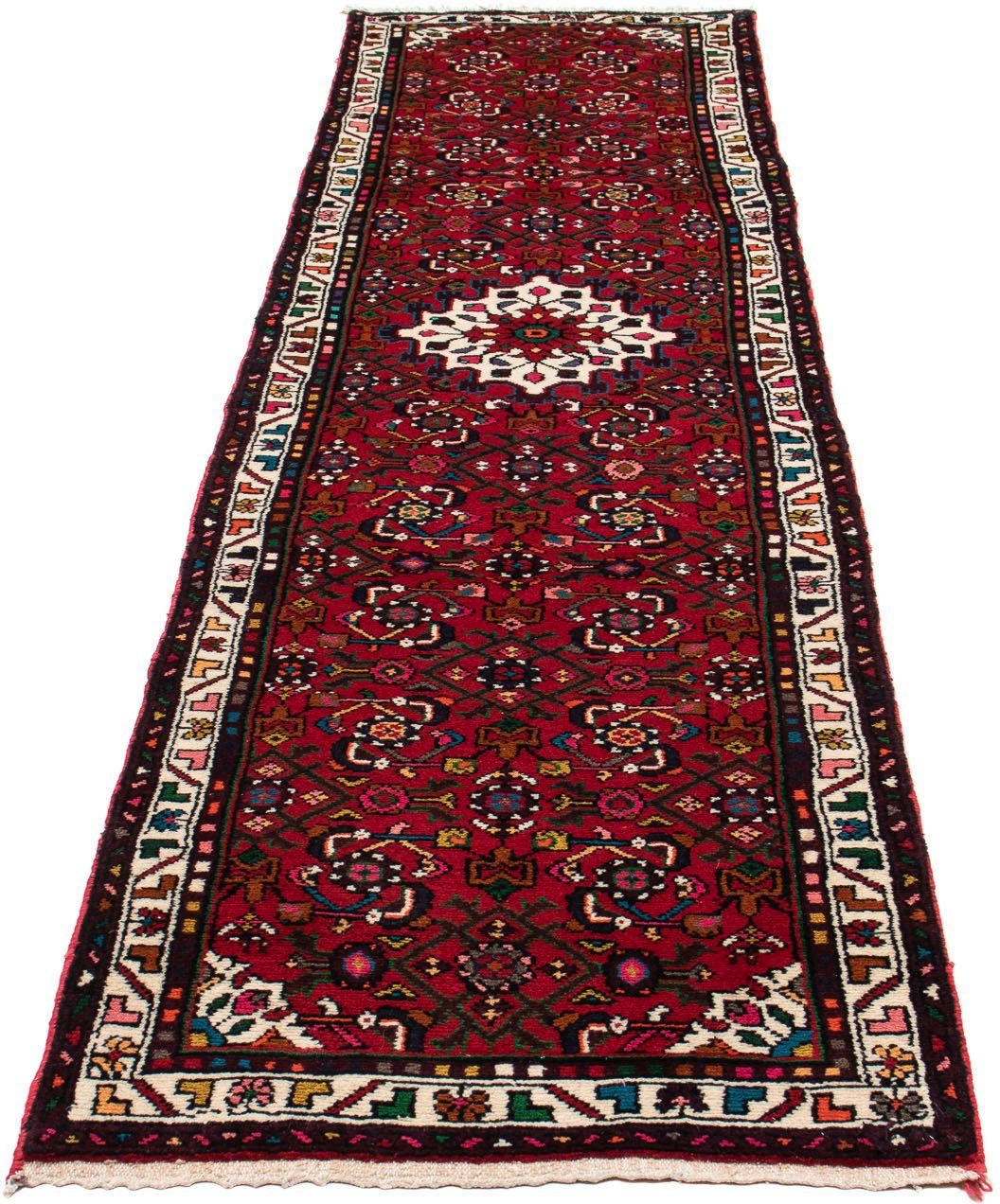 Hochflor-Läufer Hamadan Medaillon 290 x 70 cm, morgenland, rechteckig, Höhe: 10 mm, Handgeknüpft