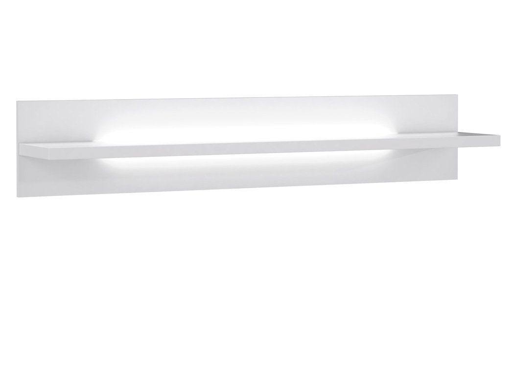 expendio weiß LED-Lichtleisten (Spar-Set, Livorno 4-St), Wohnwand Hochglanz mit 20,