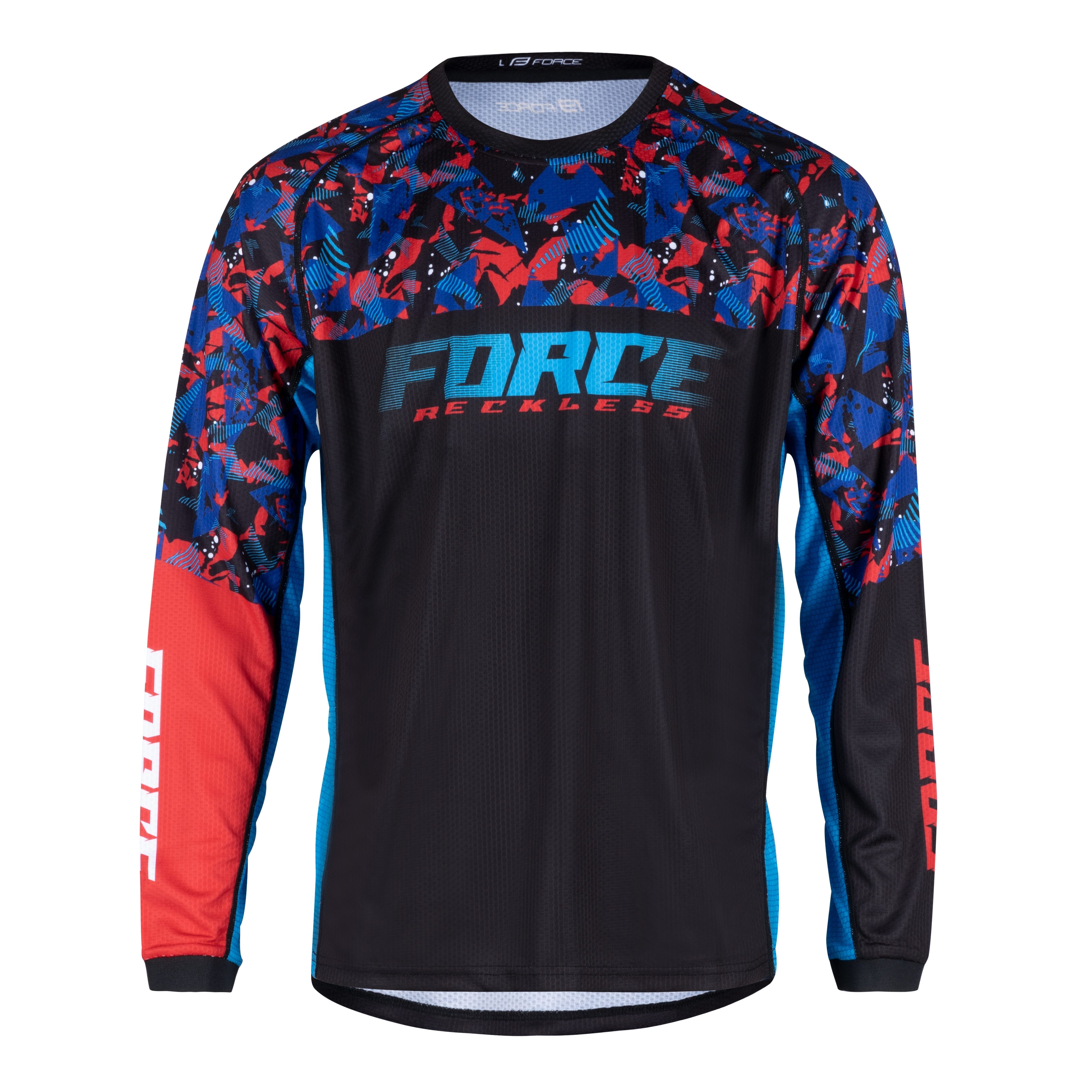 FORCE Radtrikot Force MTB Jersey Downhill Trikot Reckless Rot