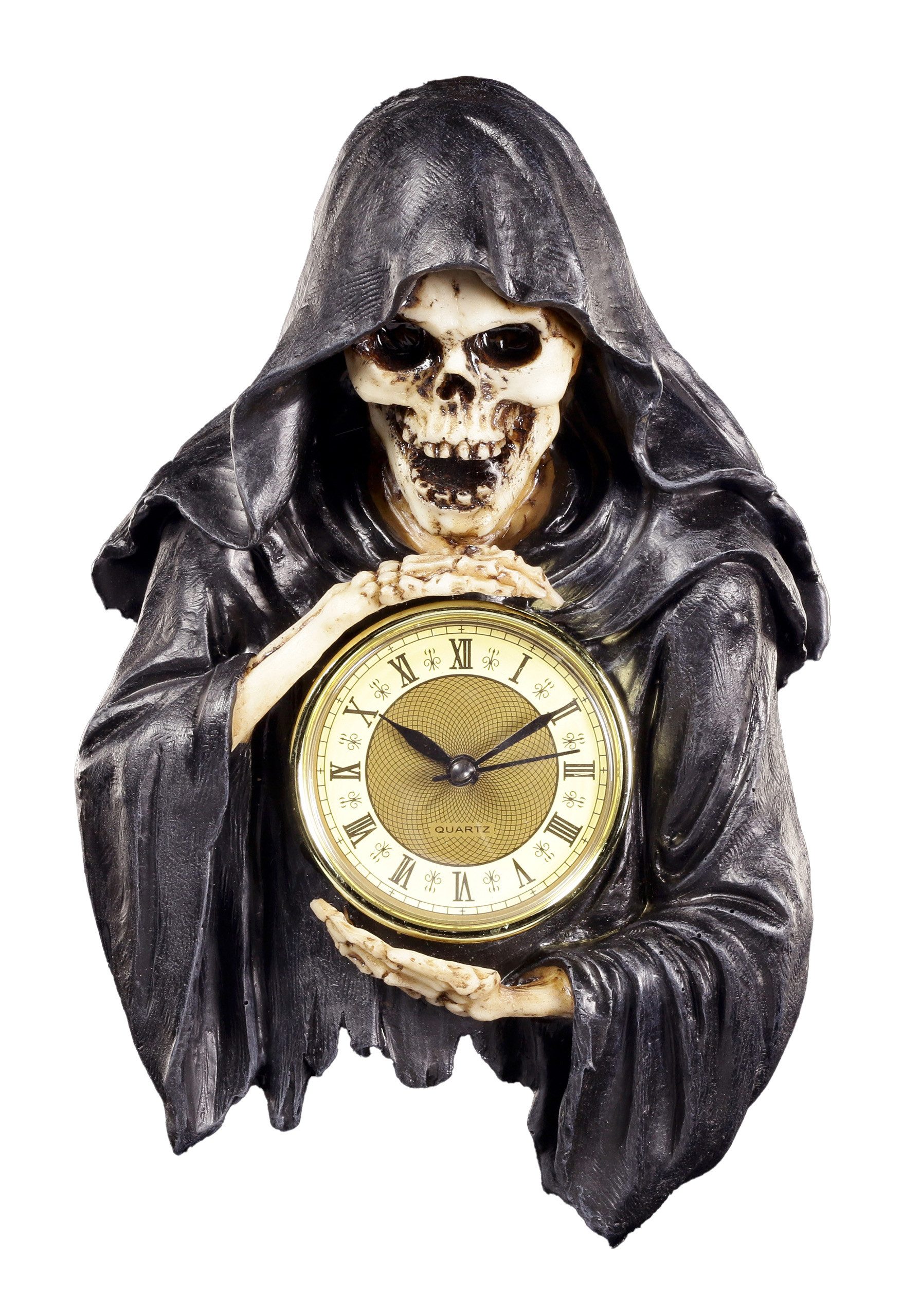 Figuren Shop GmbH Wanduhr Reaper Wanduhr - Die dunkelste Stunde - Gothic Deko