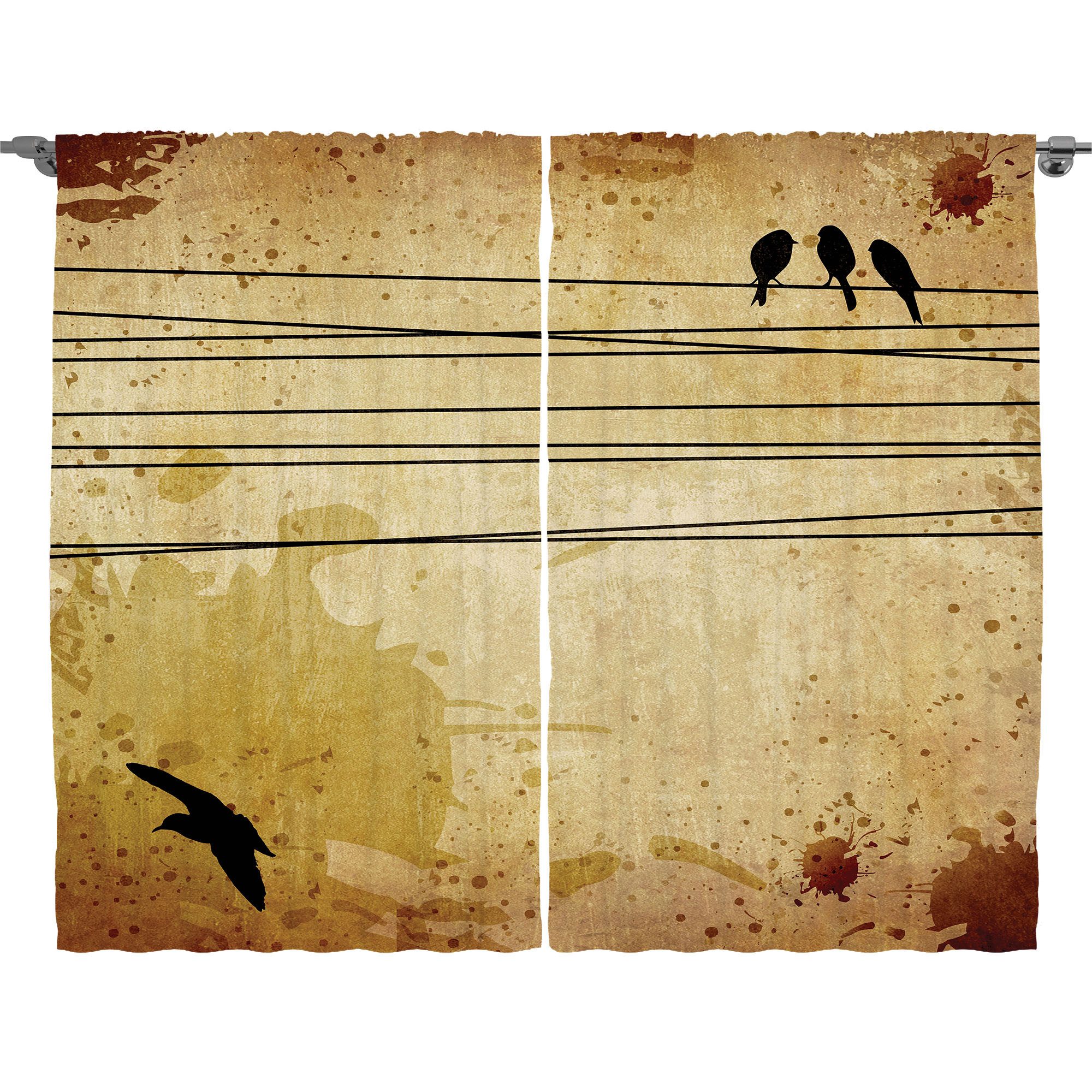 Gardine Schlafzimmer Kräuselband Vorhang mit Schlaufen und Haken