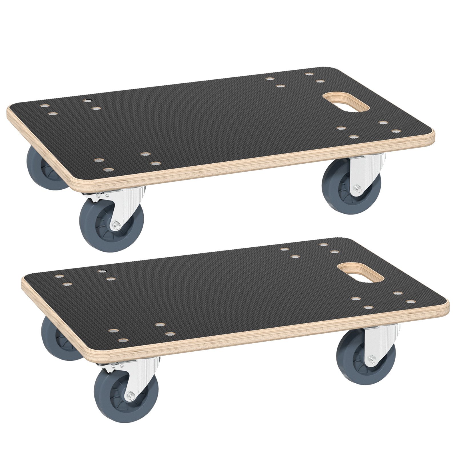 FIVMEN Möbelrolle Rollbrett Transportroller 60x40x14.5 cm mit Bremse, Möbelroller, (2-St., Transport mit Transporthilfe), Umzug Möbel-Transport bis zu 200 kg Traglast