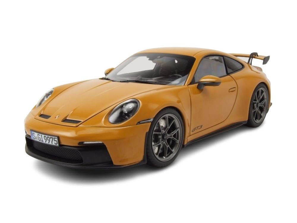 Norev Modellauto Porsche 911 GT3 2021 bahama gelb, Maßstab 1:18
