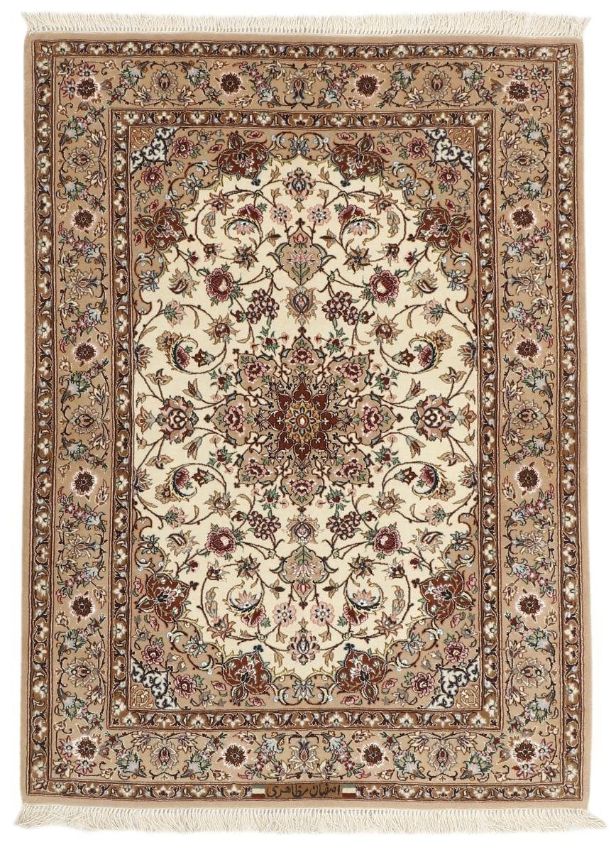 Orientteppich Isfahan 109x149 Handgeknüpfter Orientteppich / Perserteppich, Nain Trading, rechteckig, Höhe: 6 mm | Kurzflor-Teppiche