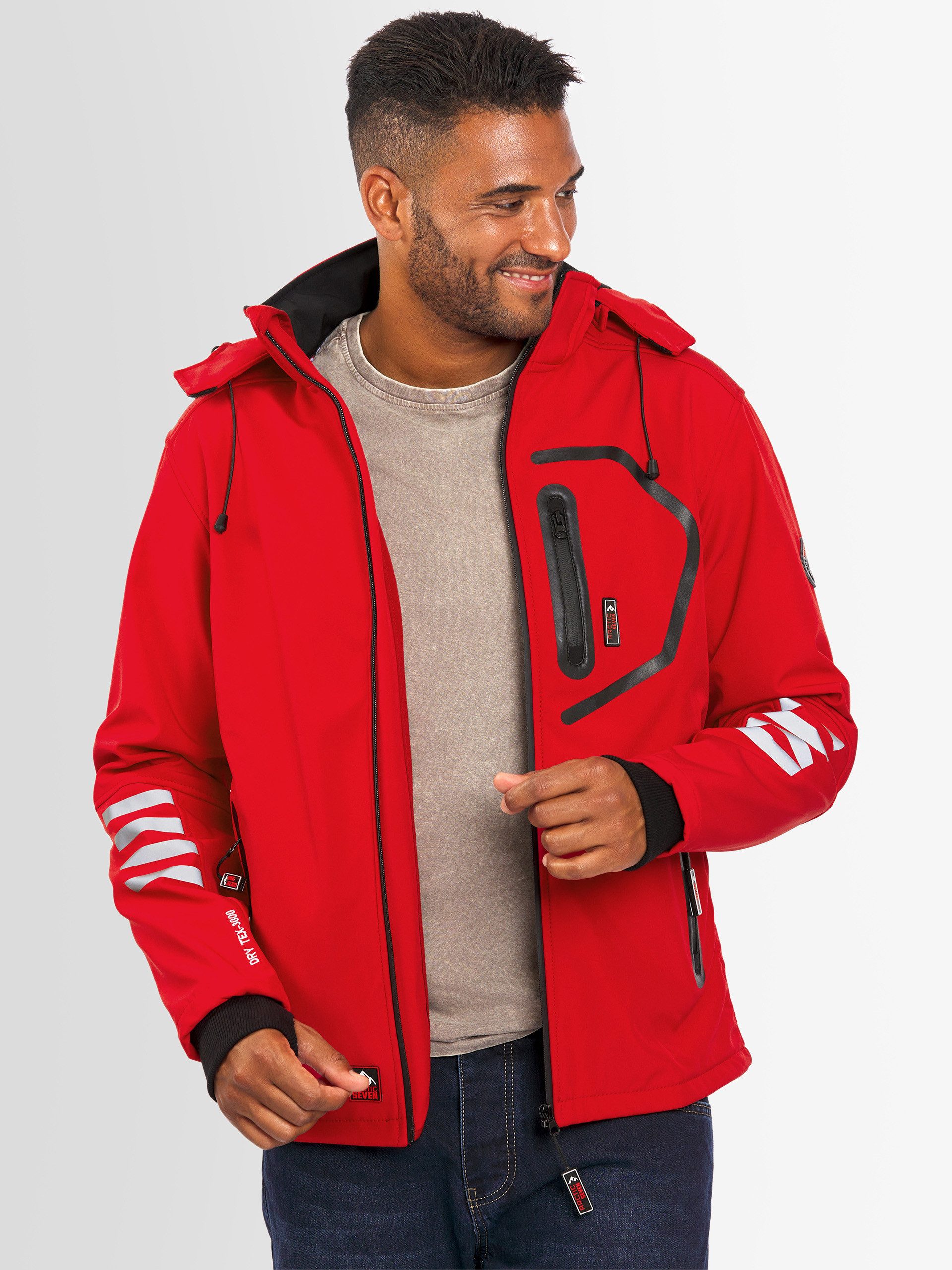 Arctic Seven Softshelljacke ASColori Outdoorjacke mit abnehmbarer Kapuze