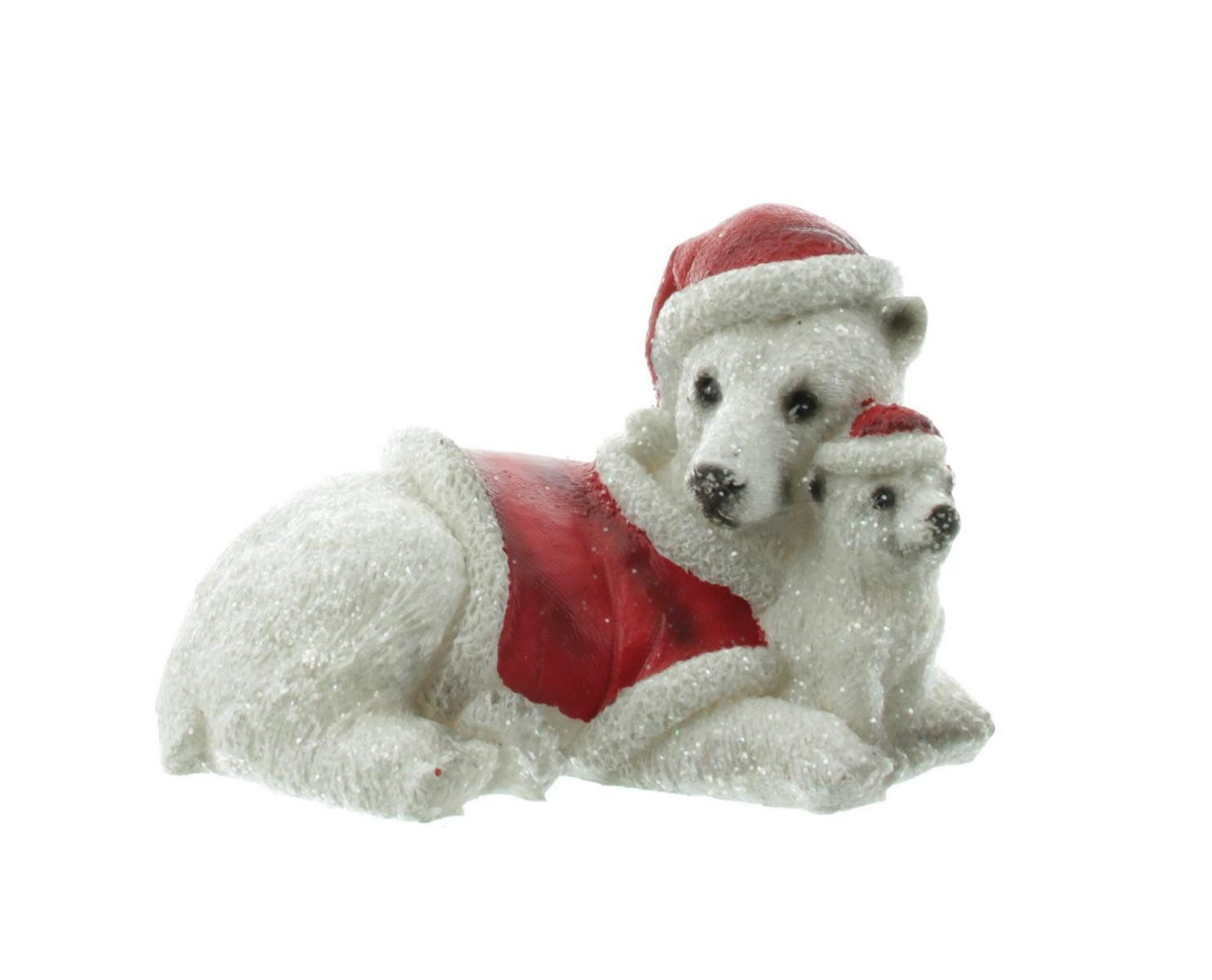 EDCO Dekoobjekt Winterdekoration Weihnachtsdekoration Eisbären liegend Fensterdekorati (Stück, 1 St., 1)