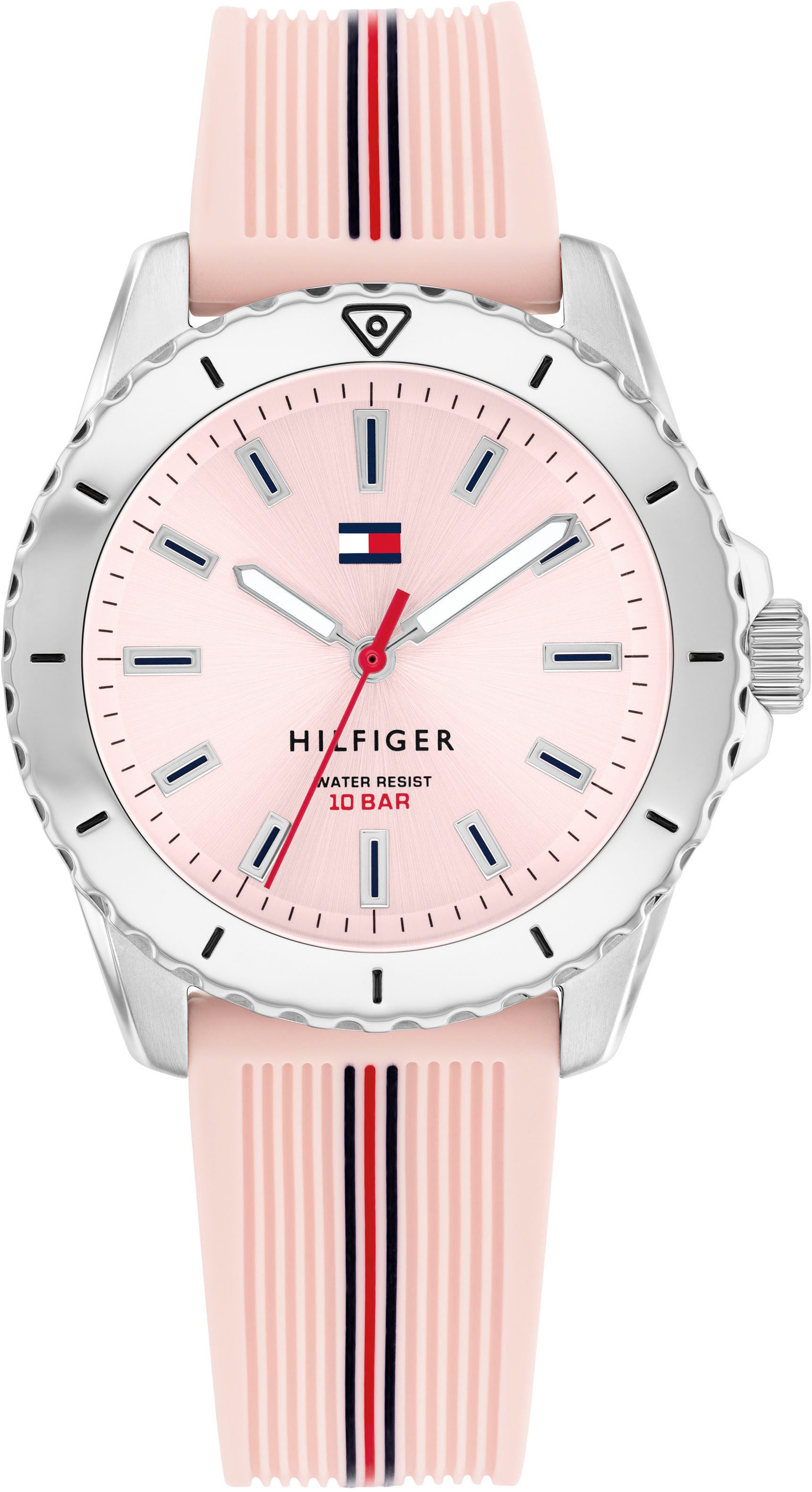 Tommy Hilfiger Quarzuhr GIRLS 1720052, Armbanduhr, Silikonband, Kinderuhr, Mädchen, ideal auch als Geschenk