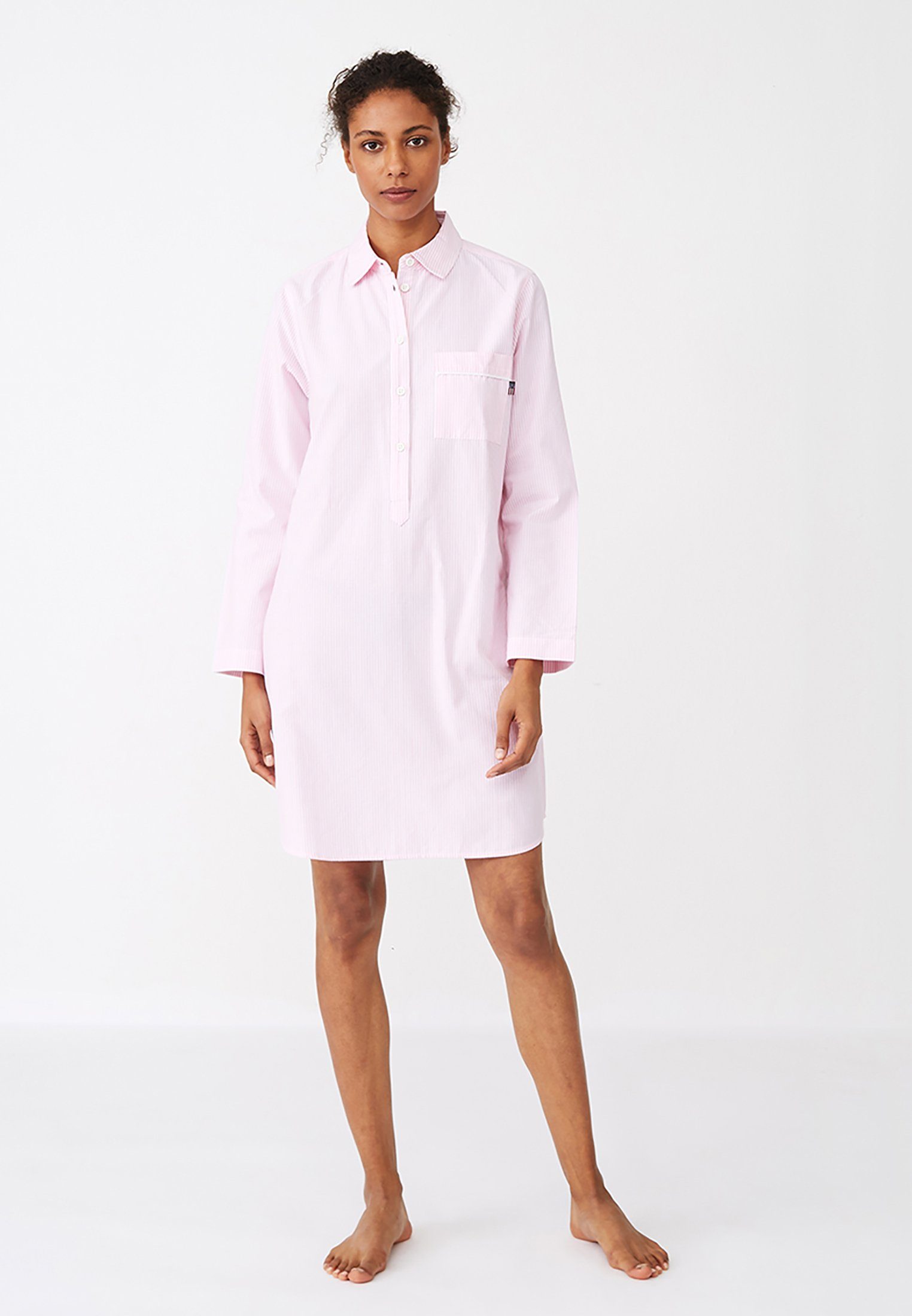 Nachthemd Organic Nightshirt pink/white Lexington