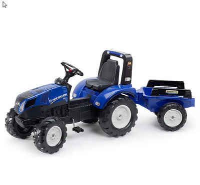 Falk Toys Trettraktor Falk F3090B New Holland Traktor mit Anhänger