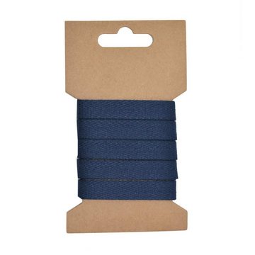 maDDma Webband 3m Köperband Baumwoll-Band 10mm Einfassband Kantenband, marineblau