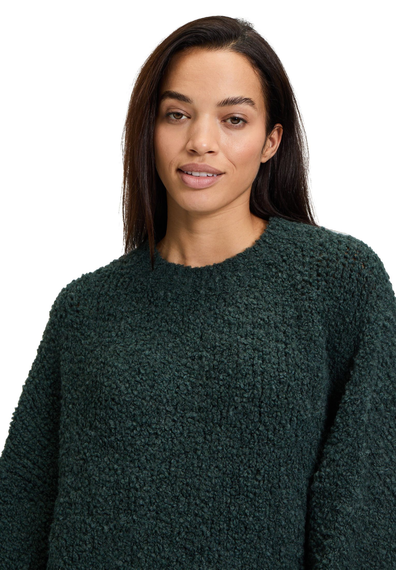 Cartoon Strickpullover Damen mit Fransen (1-tlg) Fransen